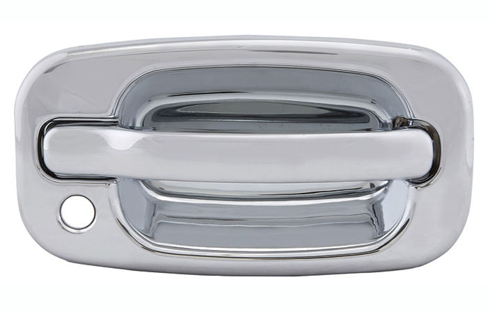 Manija Puerta Exterior Cromado Con Hoyo Para Llave