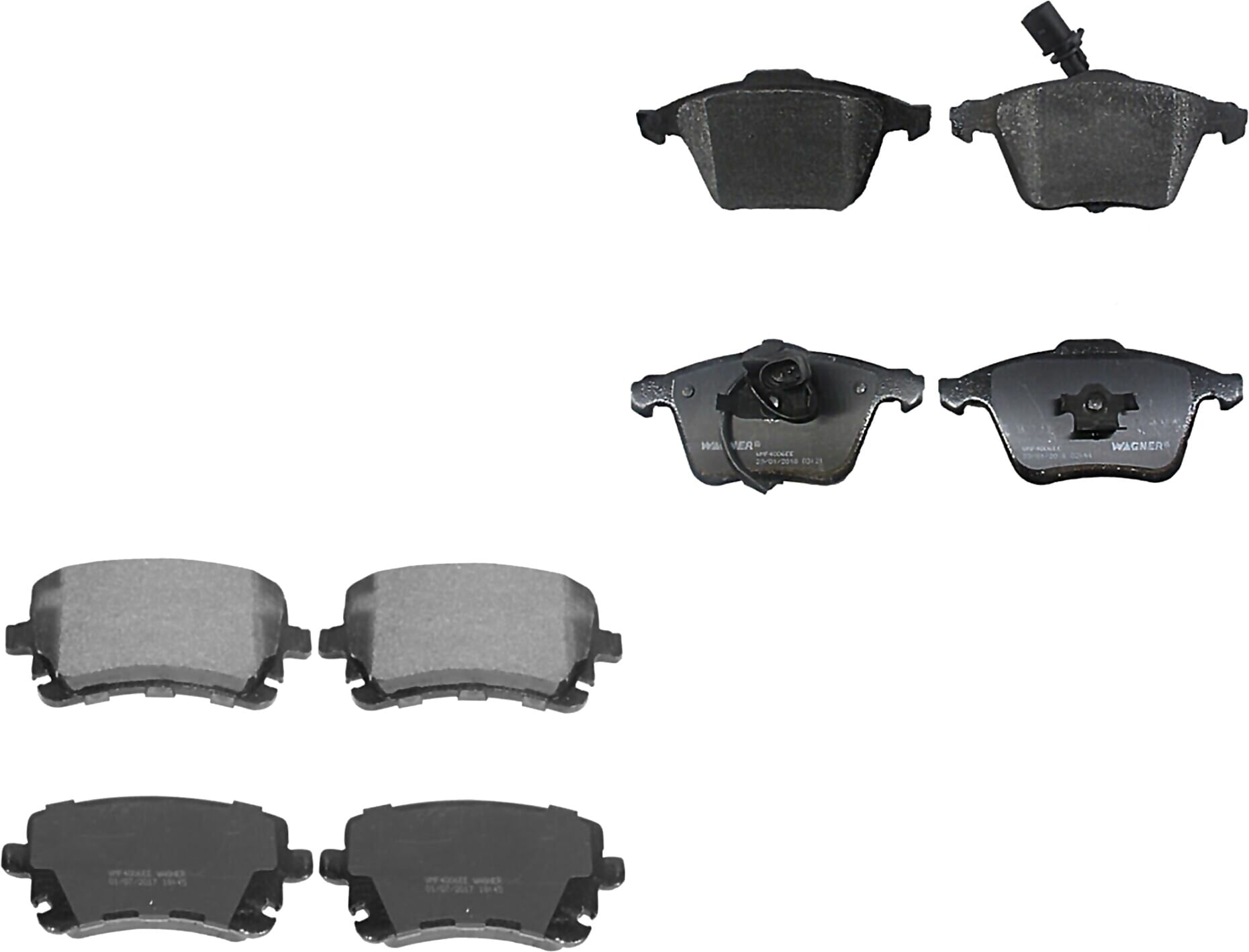 Kit De Balatas Semimetalicas Delanteras Y Traseras
