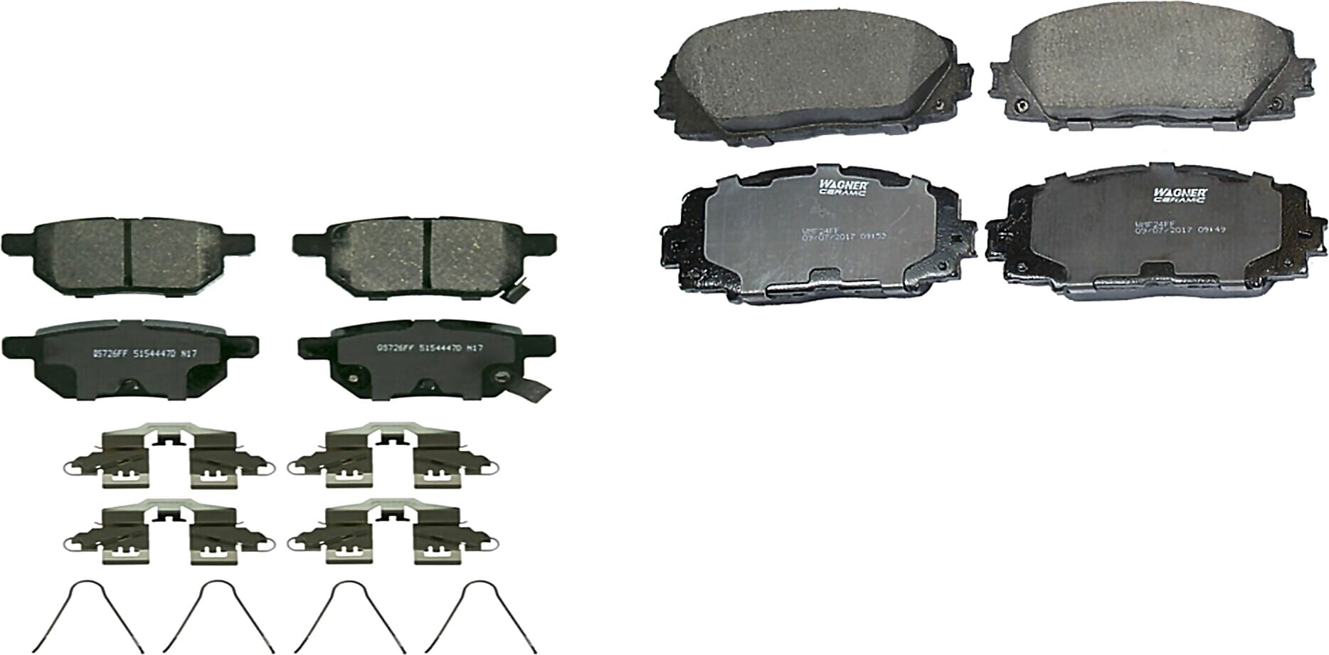 Kit De Balatas Ceramicas Delanteras Y Traseras