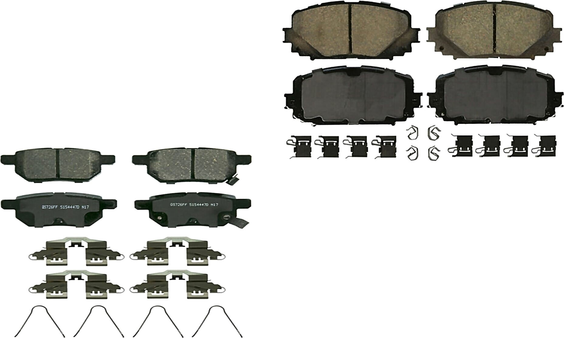 Kit De Balatas Ceramicas Delanteras Y Traseras