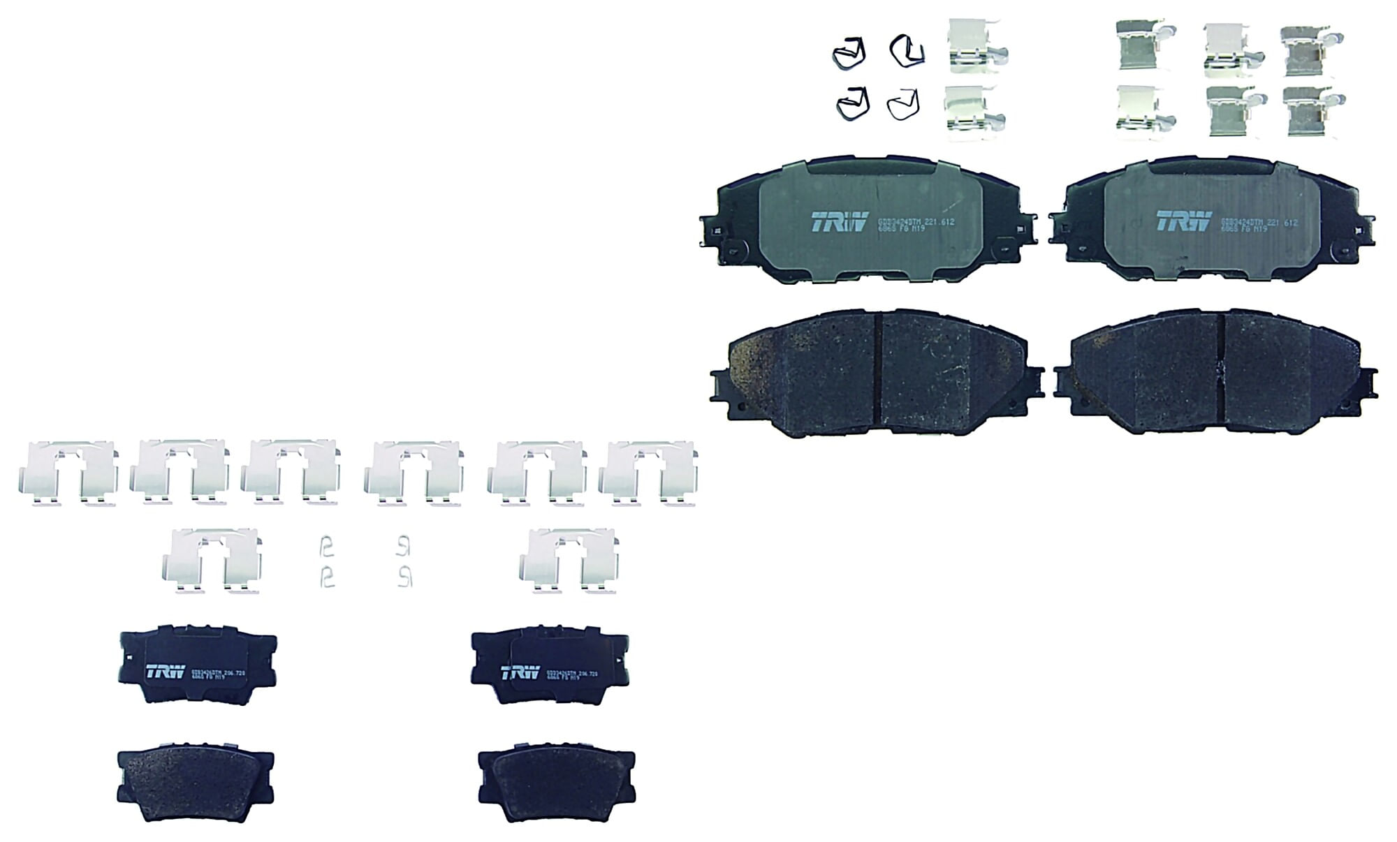 Kit De Balatas Ceramicas Delanteras Y Traseras