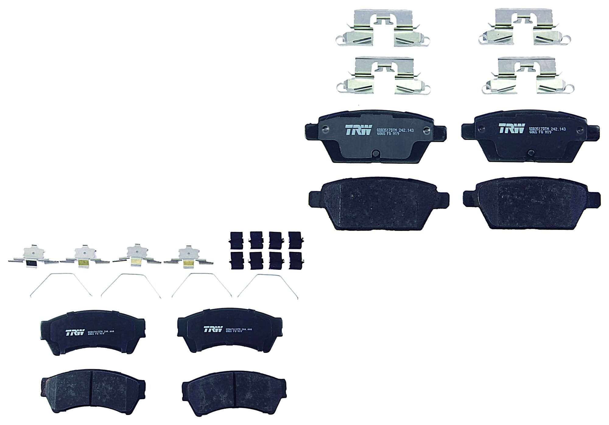 Kit De Balatas Ceramicas Delanteras Y Traseras