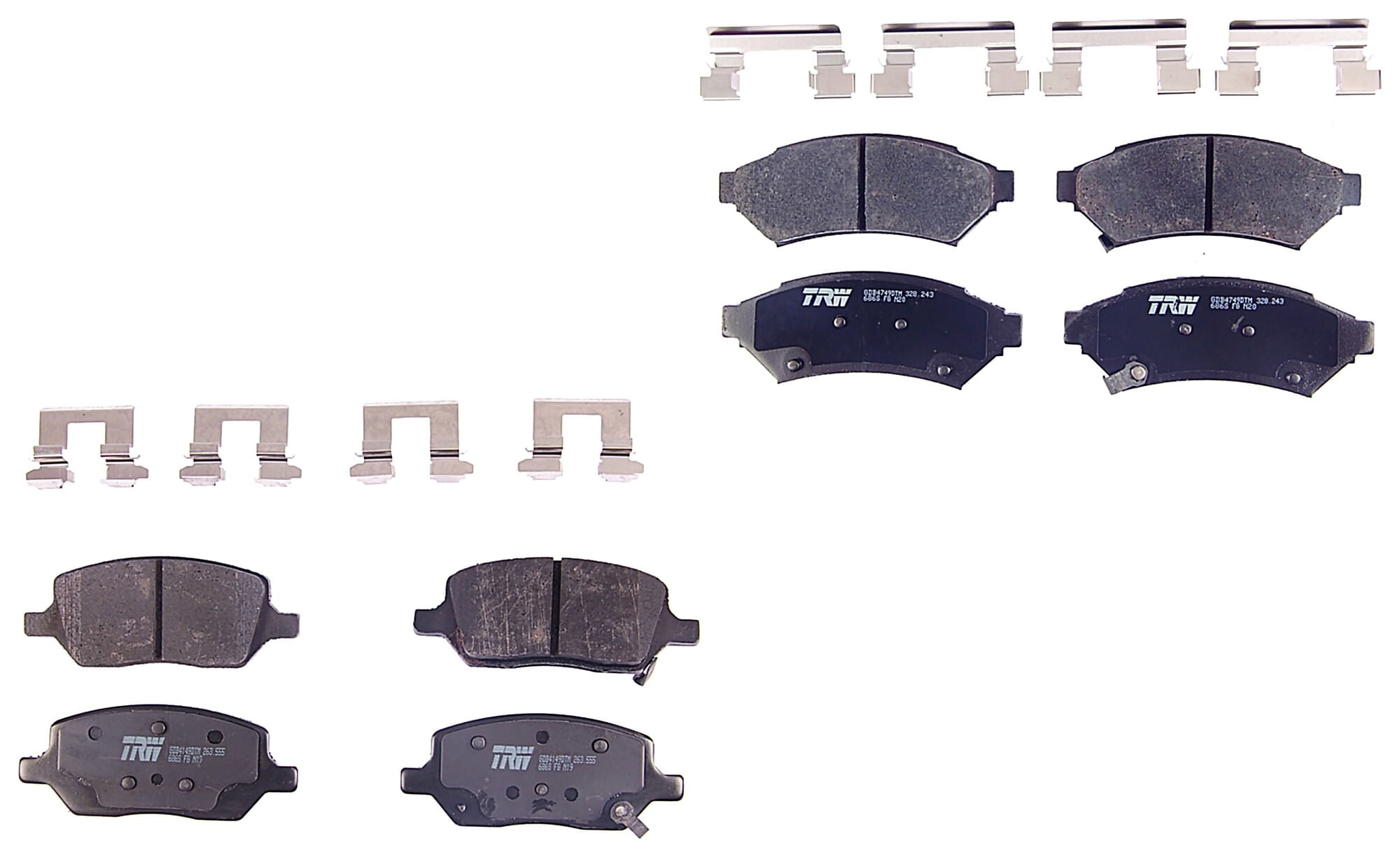 Kit De Balatas Ceramicas Delanteras Y Traseras