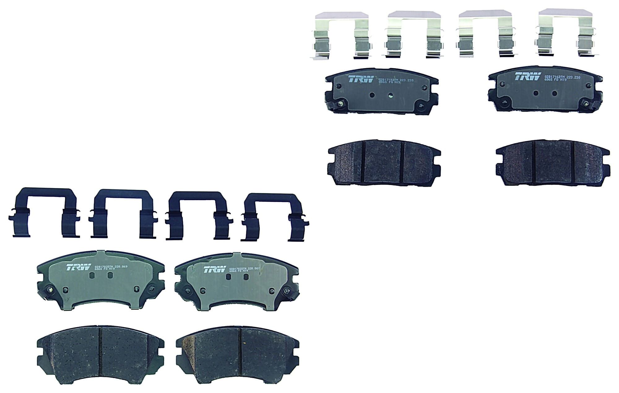 Kit De Balatas Ceramicas Delanteras Y Traseras