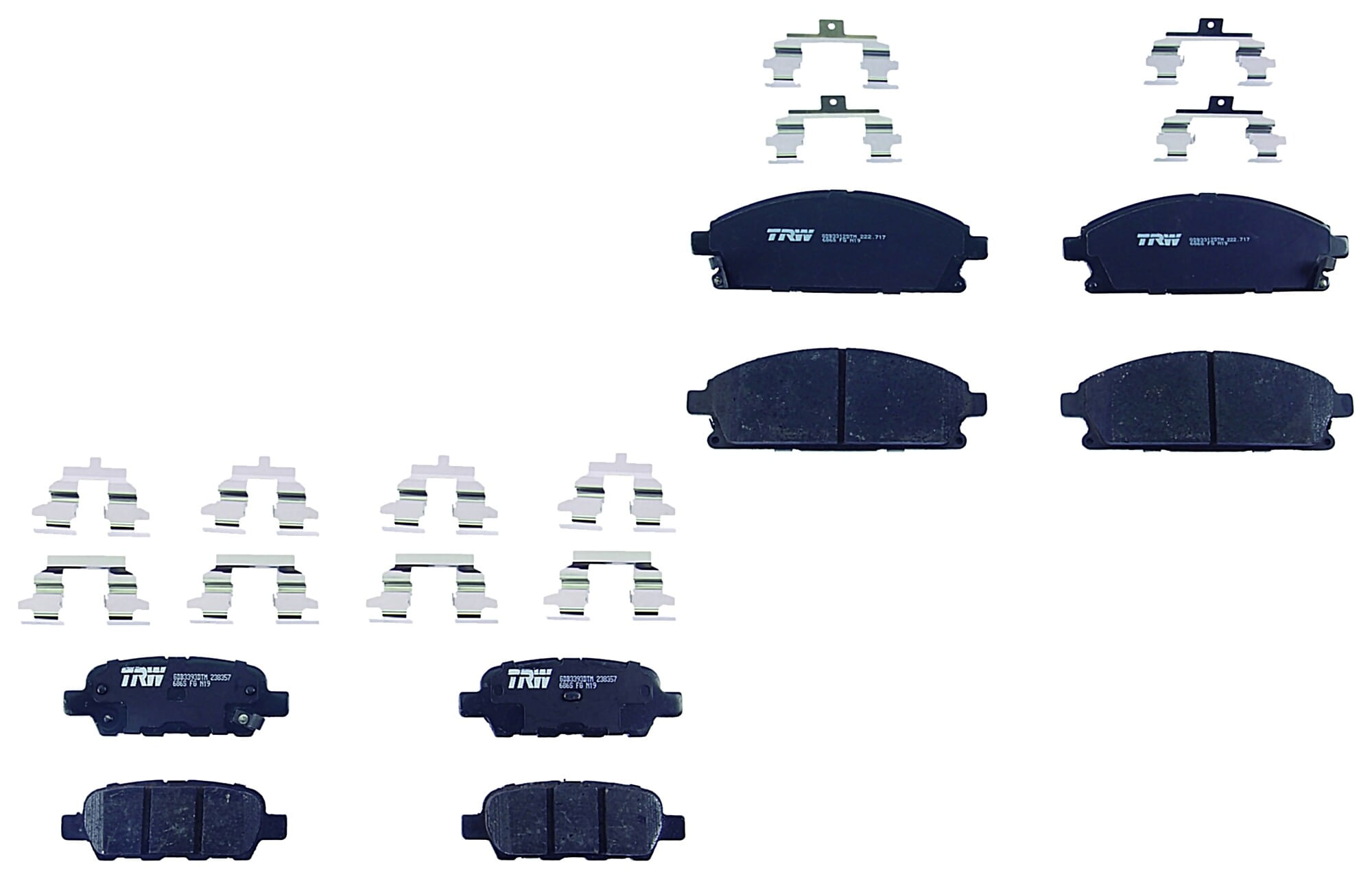 Kit De Balatas Ceramicas Delanteras Y Traseras