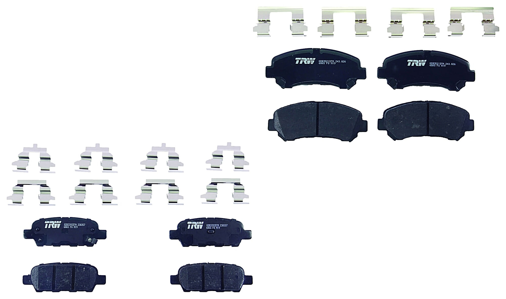 Kit De Balatas Ceramicas Delanteras Y Traseras