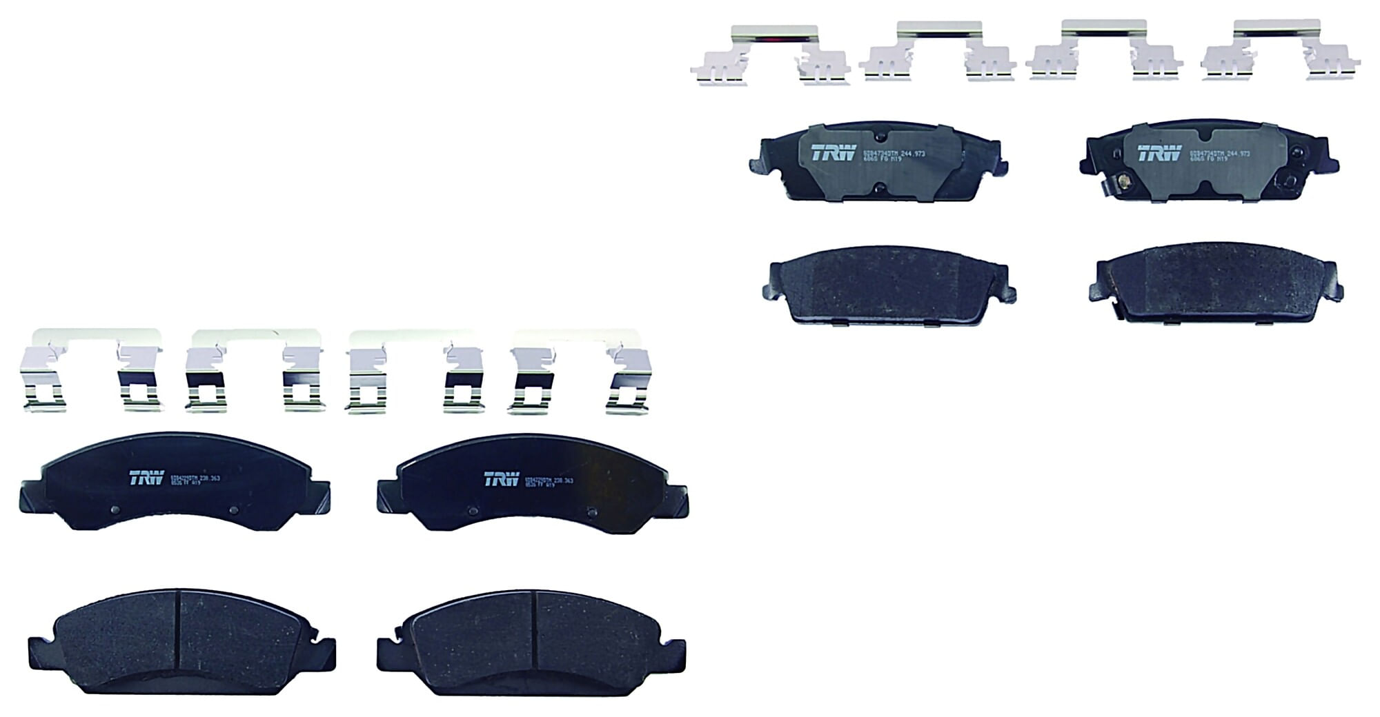 Kit De Balatas Ceramicas Delanteras Y Traseras