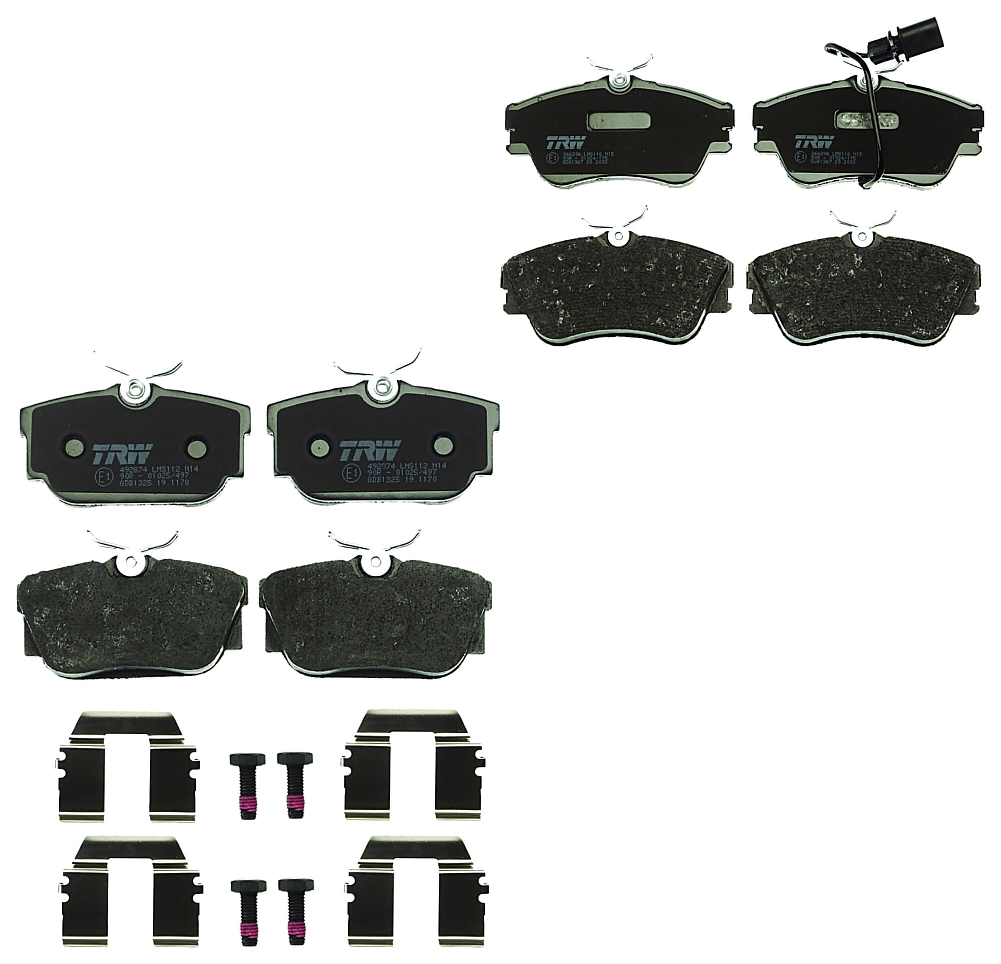 Kit De Balatas Bajos Metales Delanteras Y Traseras