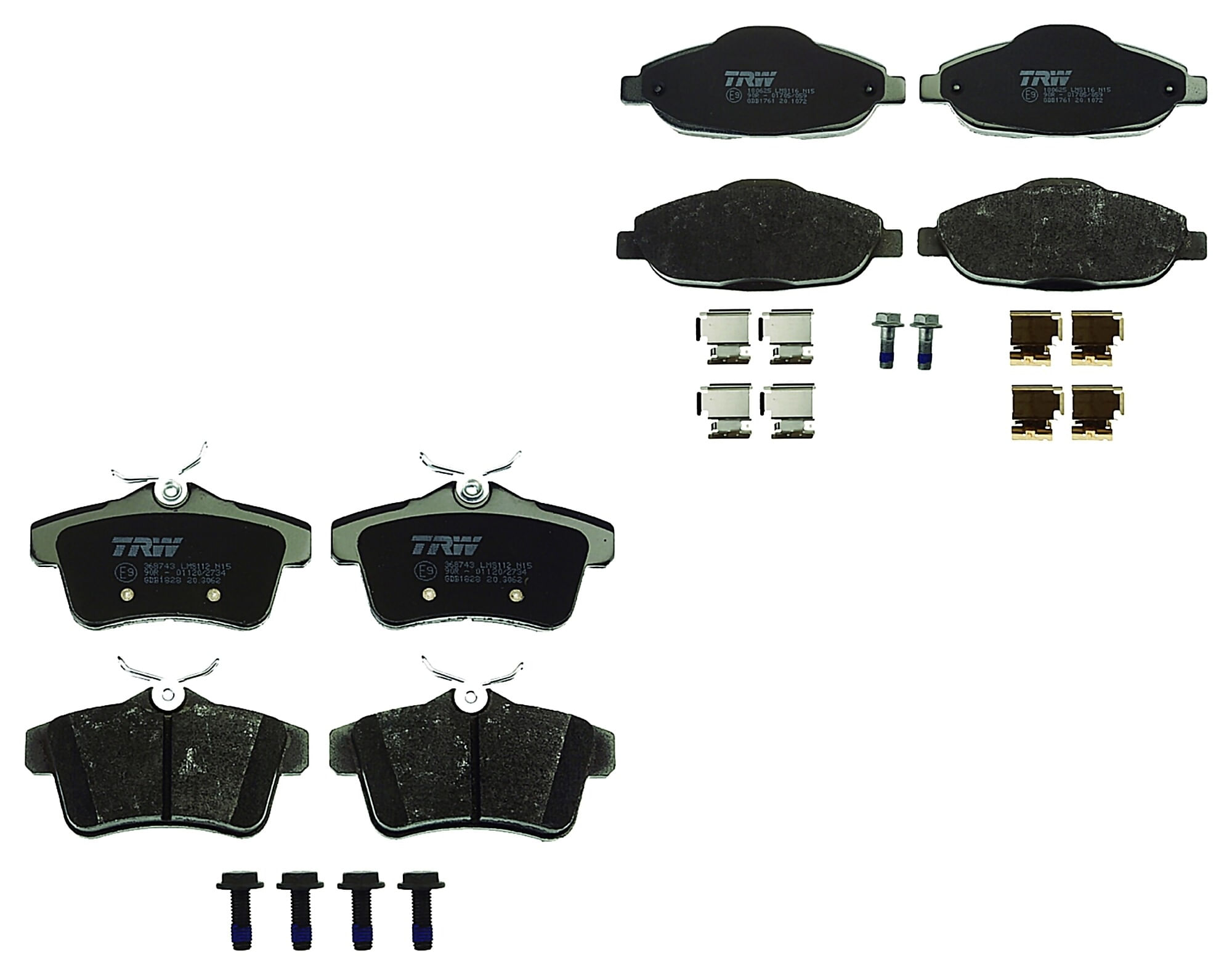 Kit De Balatas Bajos Metales Delanteras Y Traseras