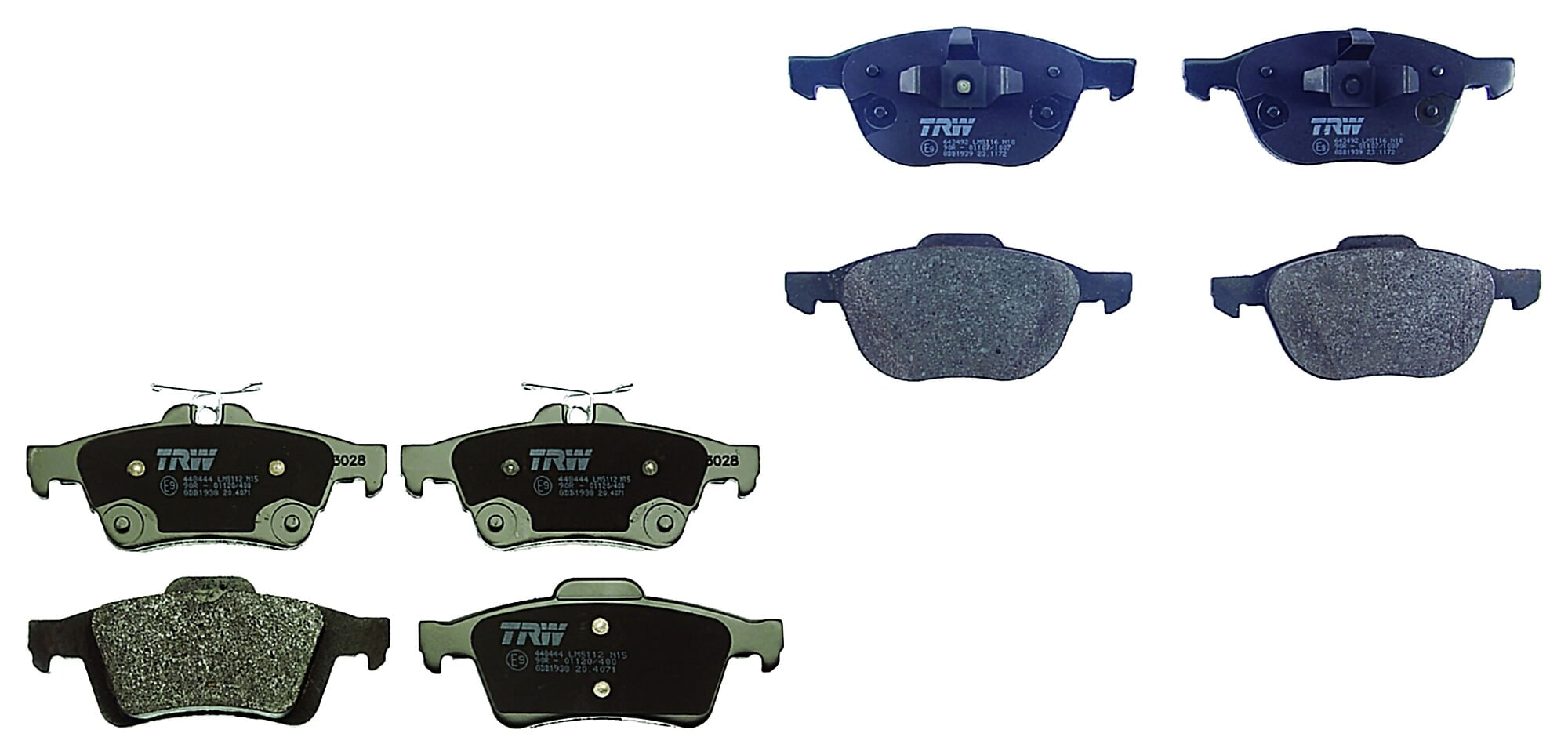 Kit De Balatas Bajos Metales Delanteras Y Traseras