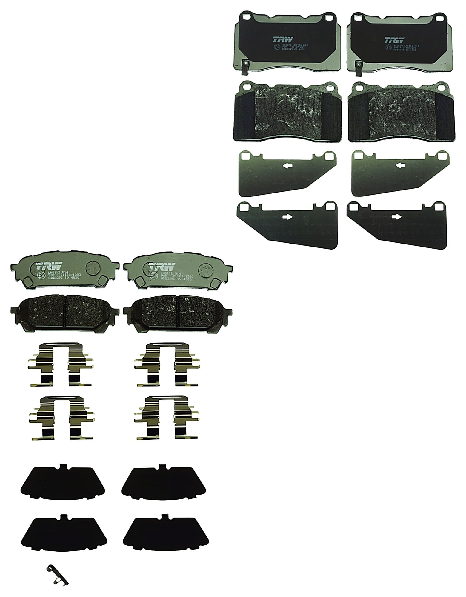 Kit De Balatas Bajos Metales Delanteras Y Traseras