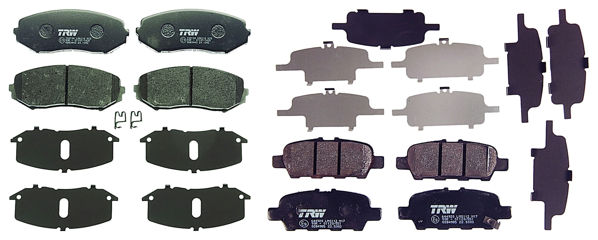 Kit De Balatas Bajos Metales Delanteras Y Traseras