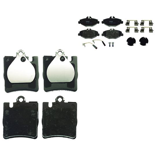 trw-kit-de-balatas-bajos-metales-delanteras-y-traseras-mercedes-benz-serie-e-2005-e320-0