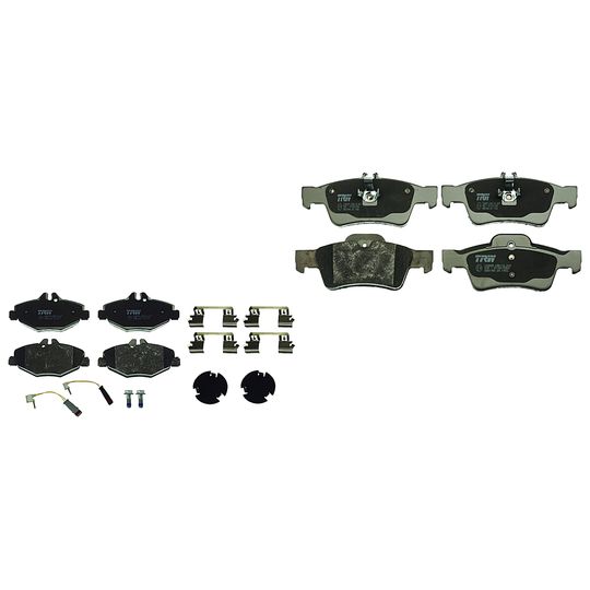 trw-kit-de-balatas-bajos-metales-delanteras-y-traseras-mercedes-benz-serie-e-2005-2009-e320-0
