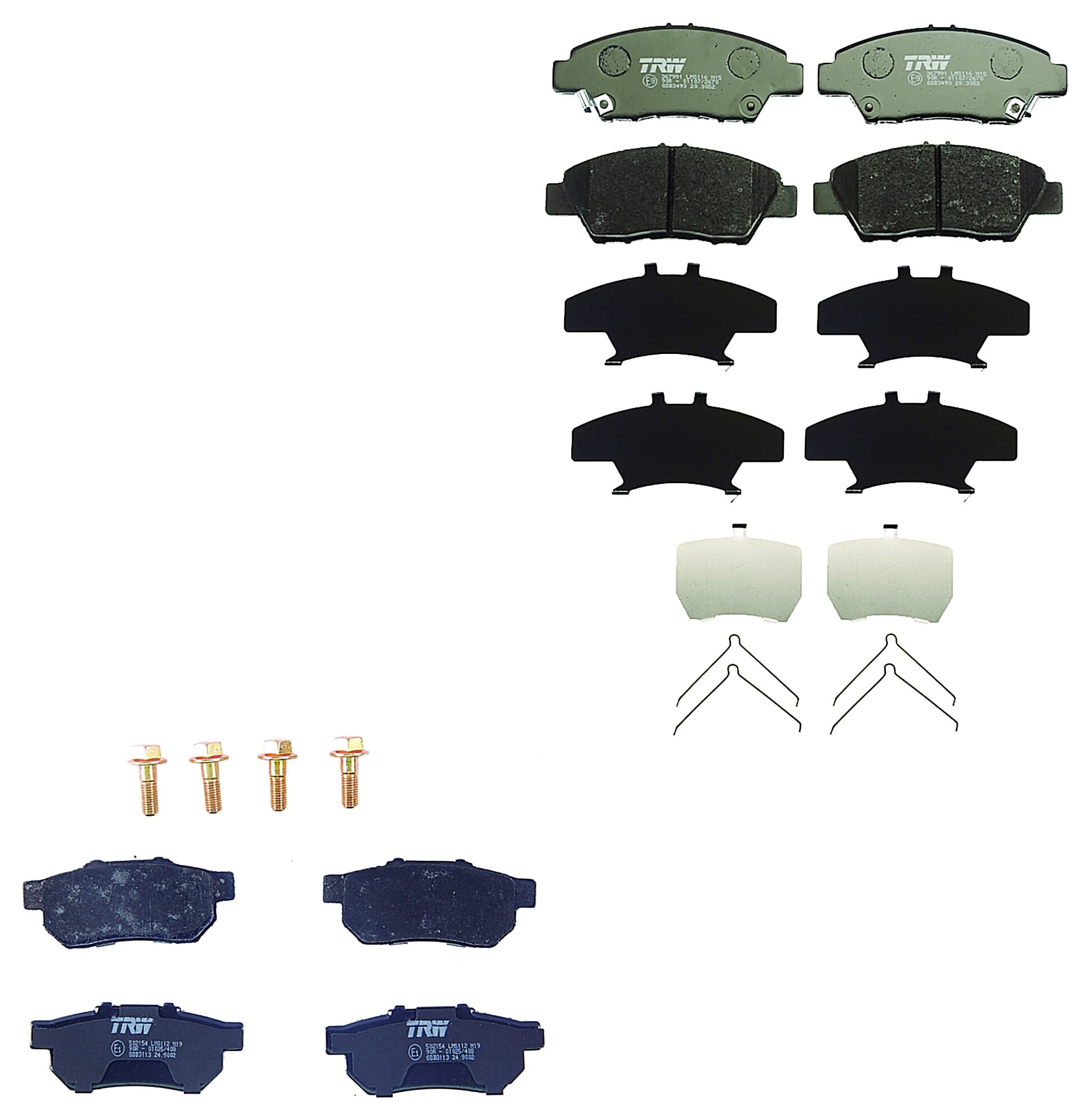 Kit De Balatas Bajos Metales Delanteras Y Traseras