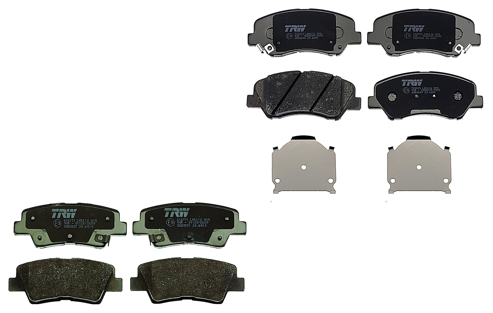 Kit De Balatas Bajos Metales Delanteras Y Traseras
