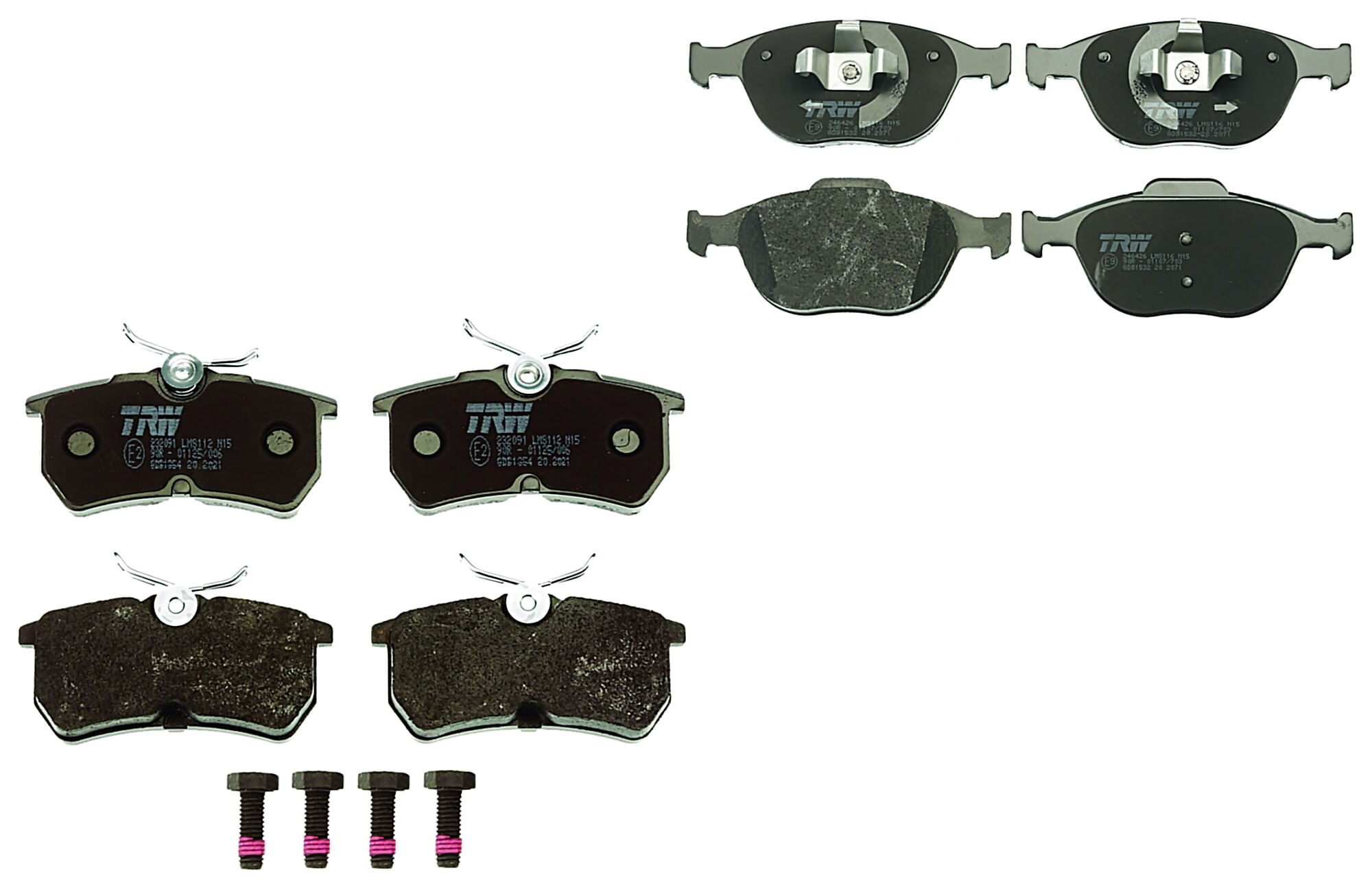 Kit De Balatas Bajos Metales Delanteras Y Traseras