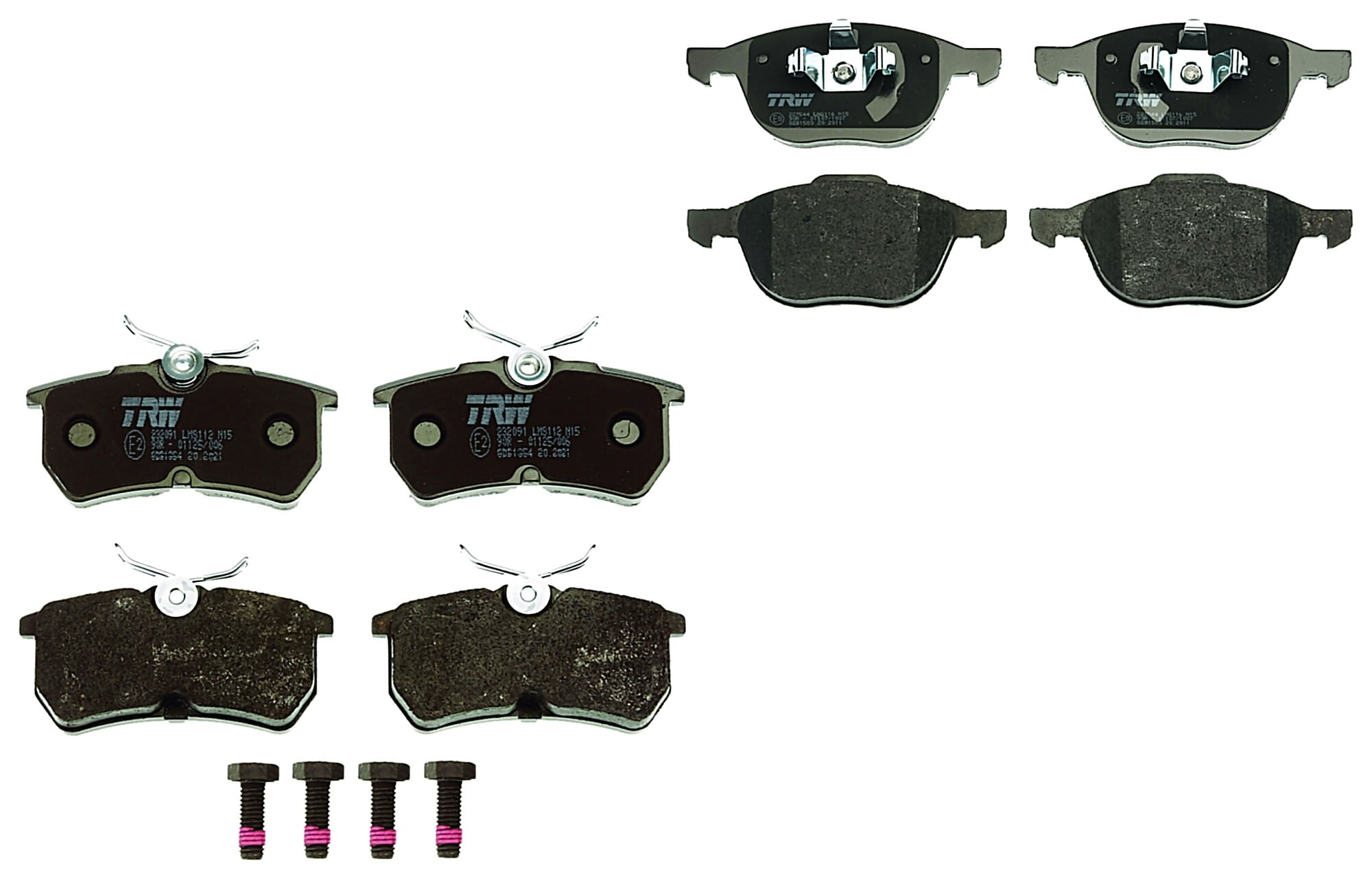 Kit De Balatas Bajos Metales Delanteras Y Traseras