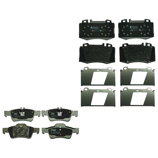 trw-kit-de-balatas-bajos-metales-delanteras-y-traseras-mercedes-benz-serie-e-2003-2006-e500-0