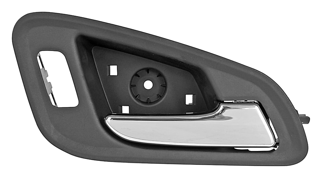 Manija Puerta Interior Delantera Negro/Cromo Con Hoyo Para Seguro Lado Pasajero