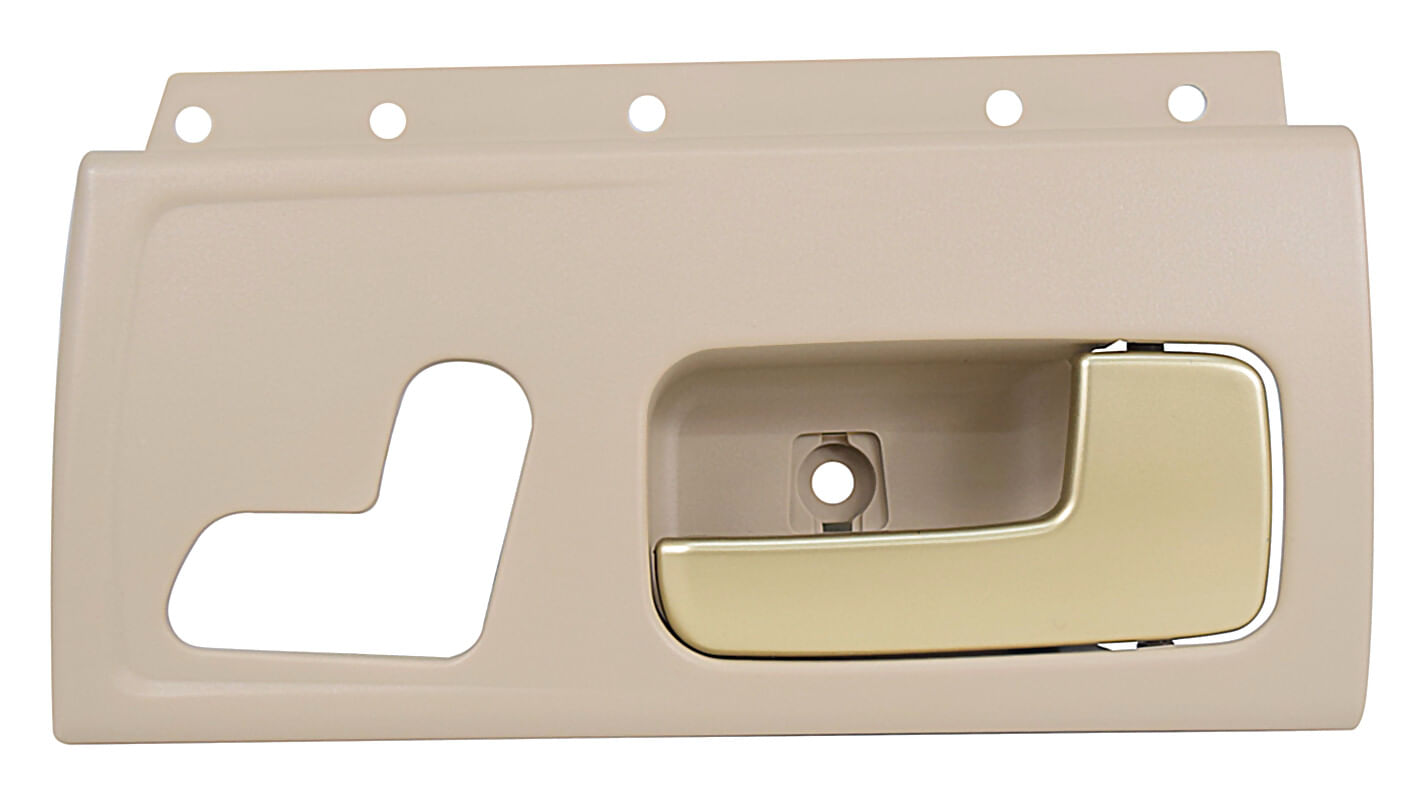 Manija Puerta Interior Delantera Beige/Dorado Con Base Con Hoyo Para Control De Asiento Lado Pasajero