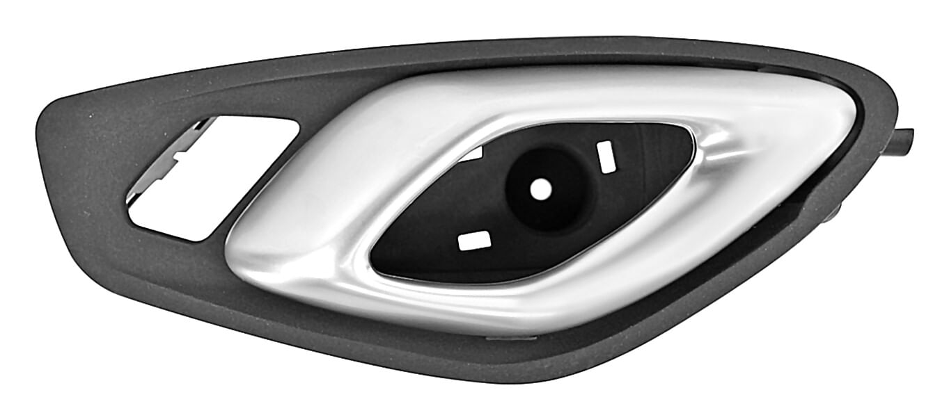 Manija Puerta Interior Delantera Lisa Negro/Plata Con Hoyo Lado Conductor