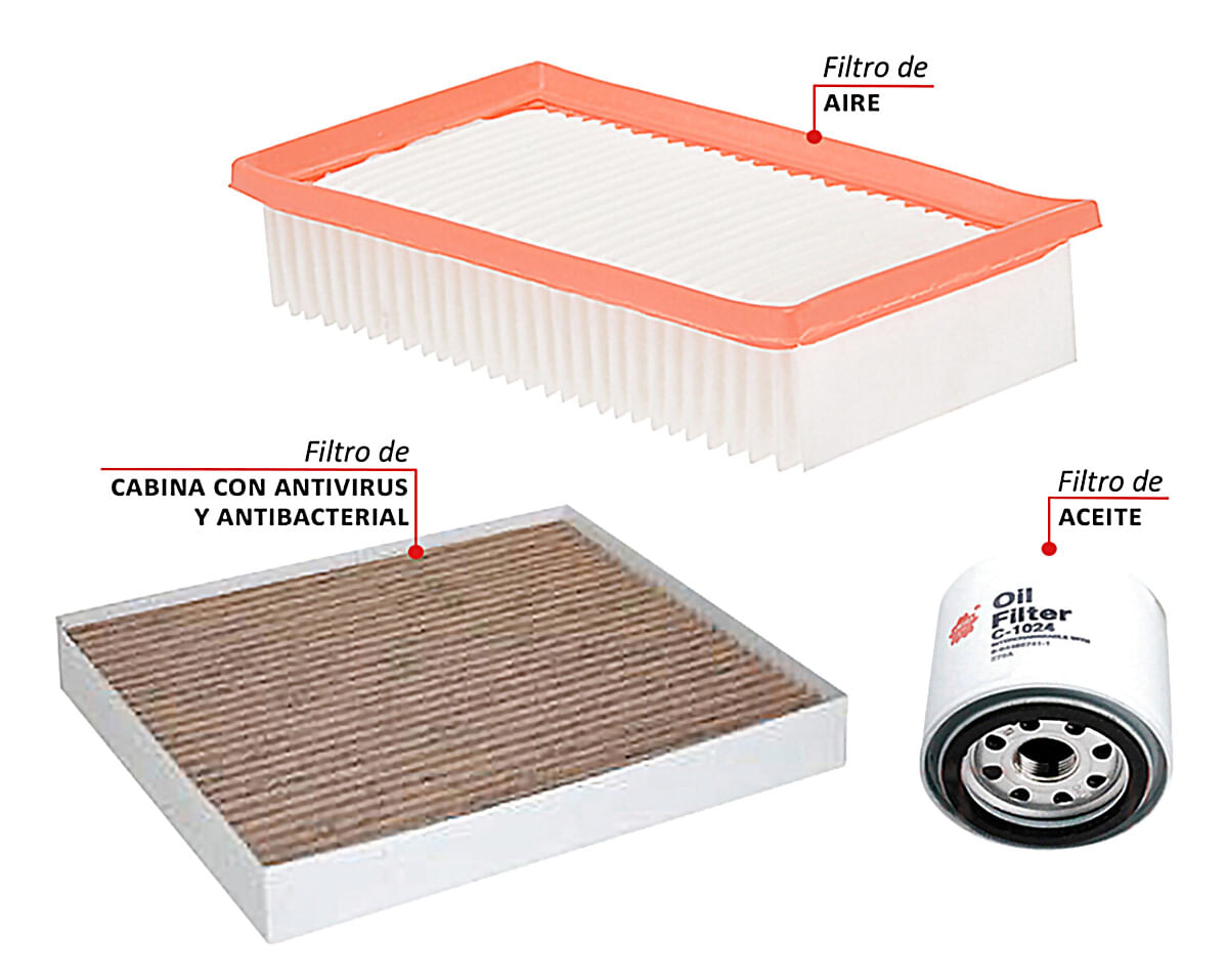 Kit De Filtros Antivirus Y Antibacterial 3 Piezas