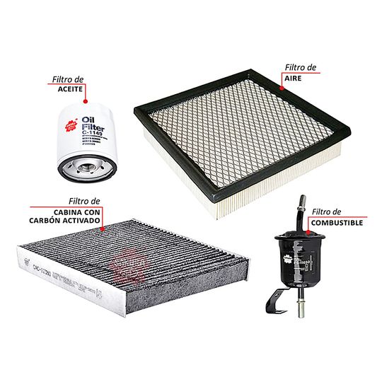 sakura-kit-de-filtros-carbon-activado-4-piezas-toyota-hilux-2016-2020-hilux-l4-2-7l-l4-2-8l-0