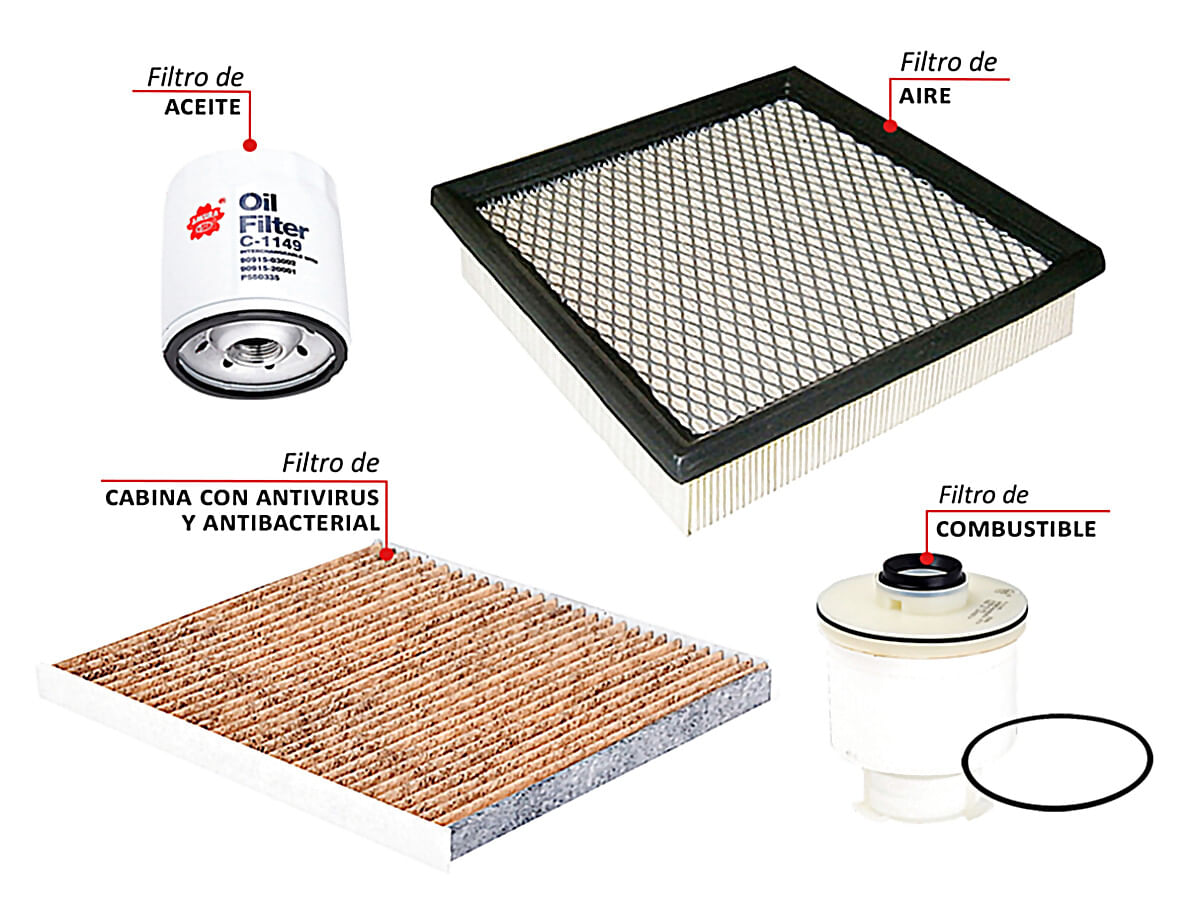 Kit De Filtros Antivirus Y Antibacterial 4 Piezas