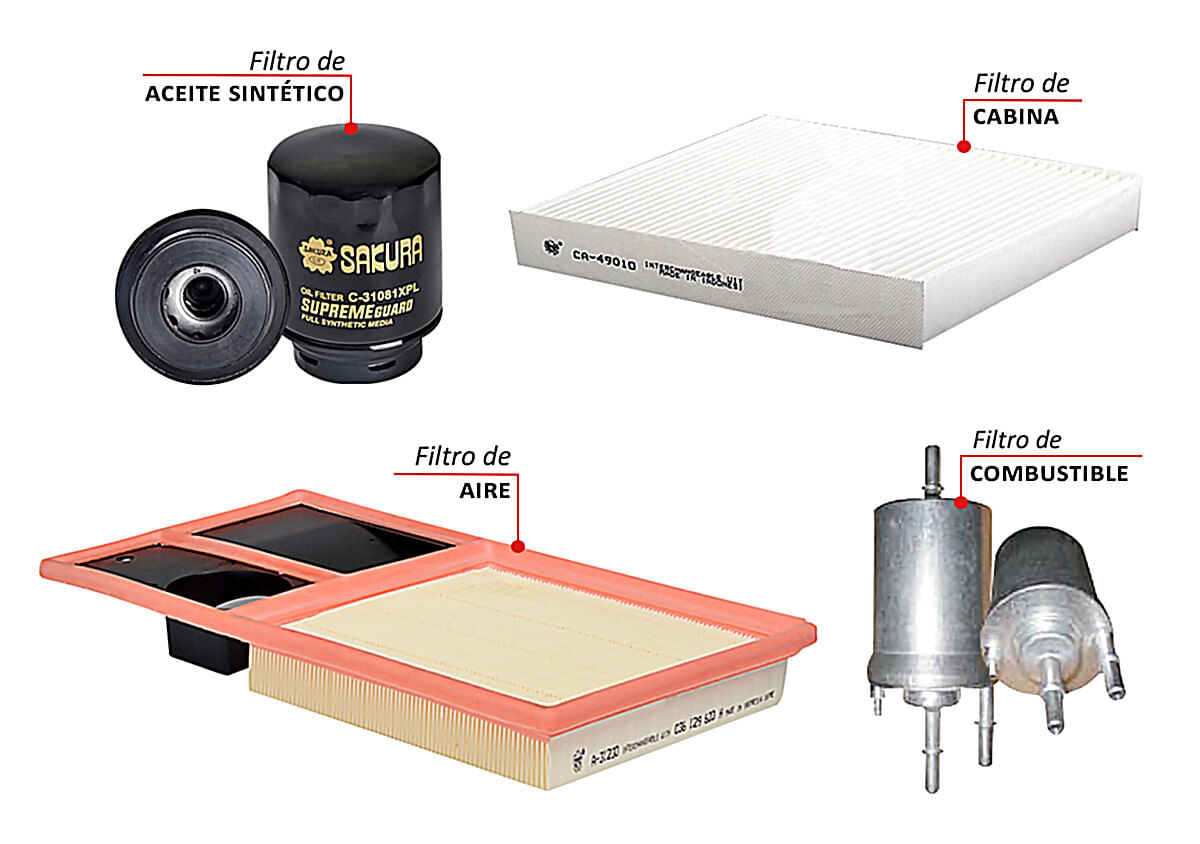 Kit De Filtros Sintético 4 Piezas