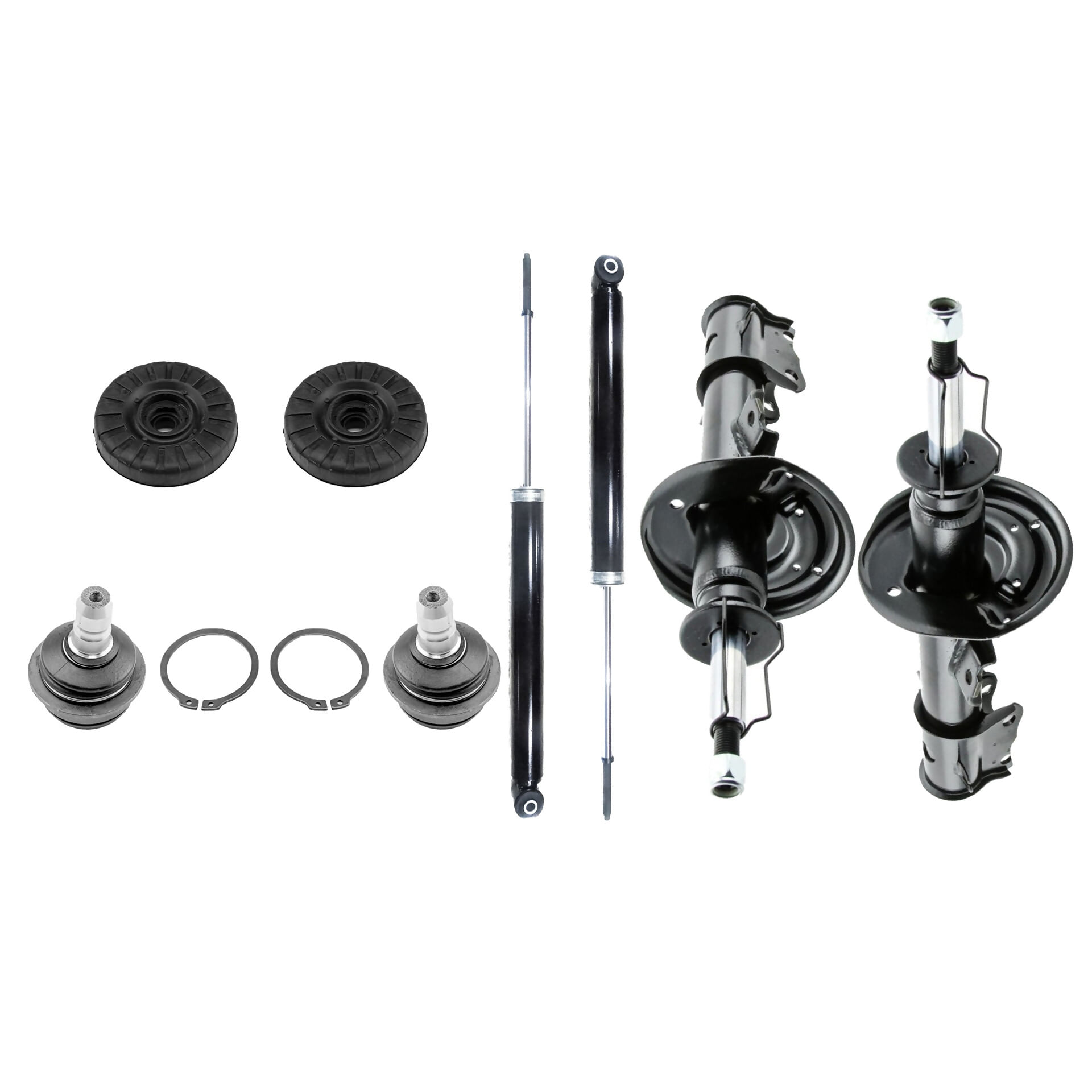 Kit De Amortiguadores, Rótulas Y Bases (8 Piezas)