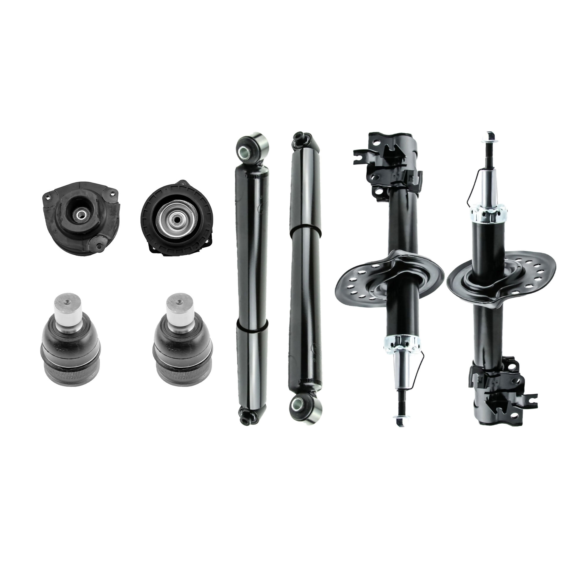 Kit De Amortiguadores, Rótulas Y Bases (8 Piezas)