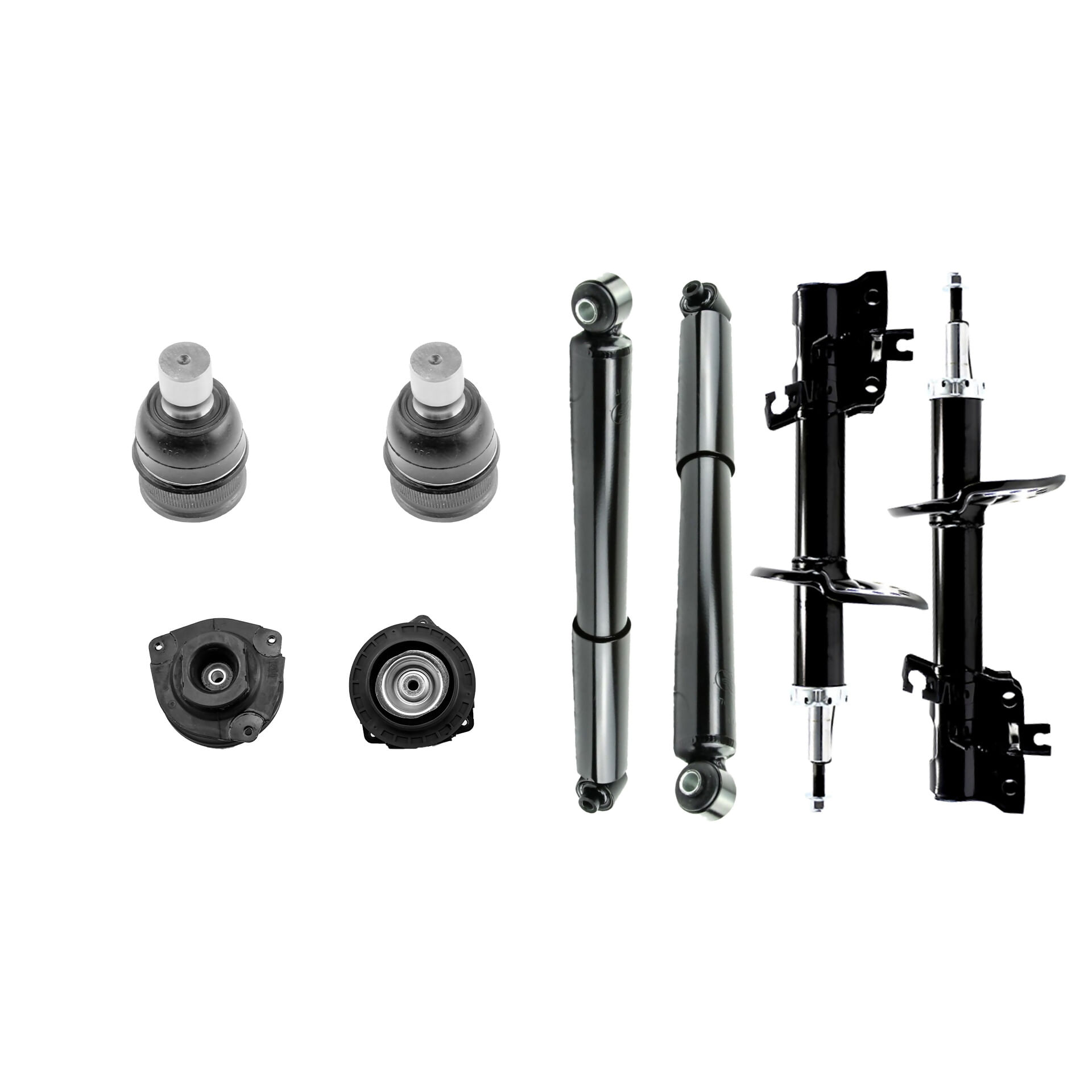Kit De Amortiguadores, Rótulas Y Bases (8 Piezas)