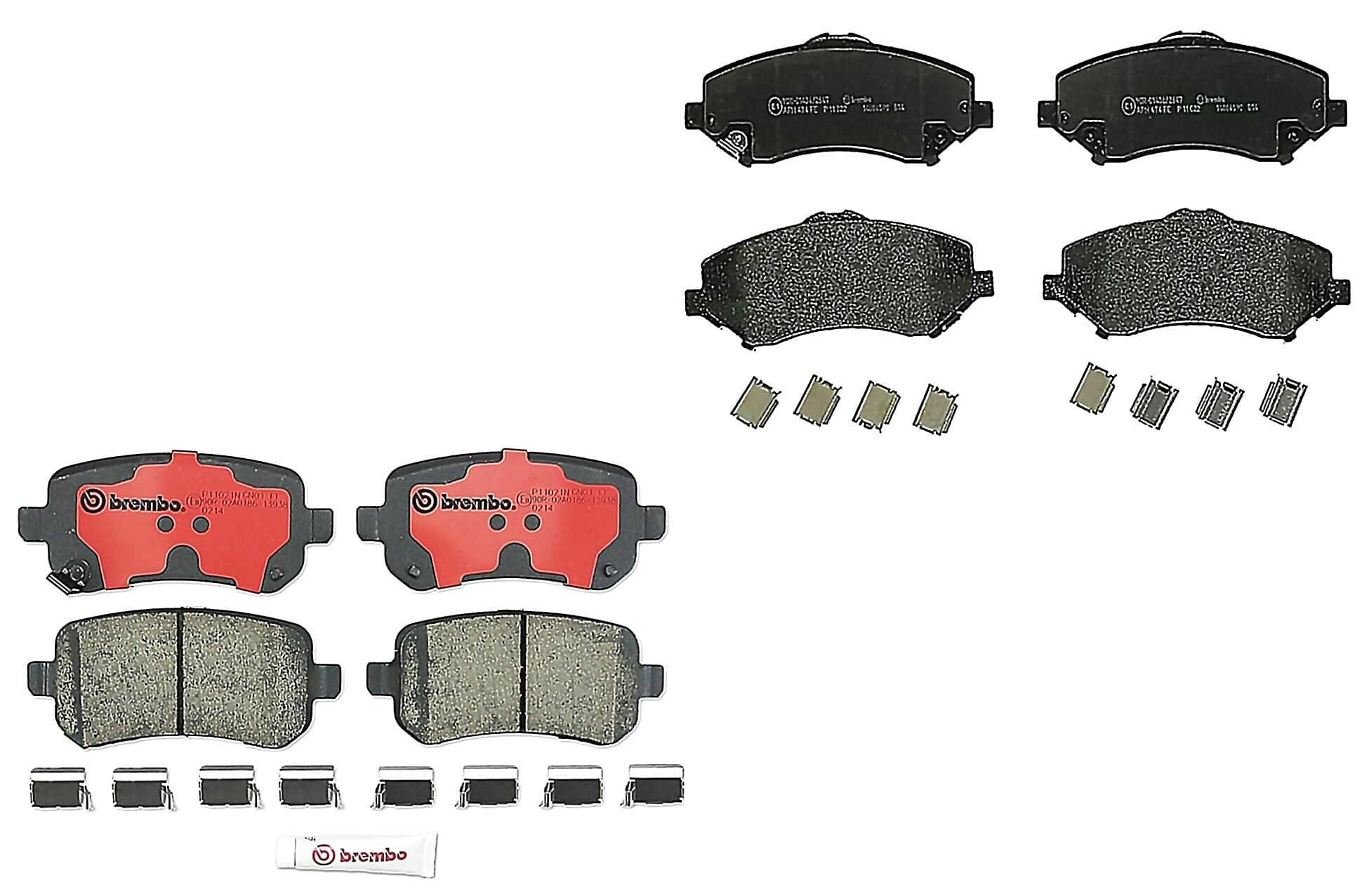 Kit De Balatas Bajos Metales Delanteras y Traseras