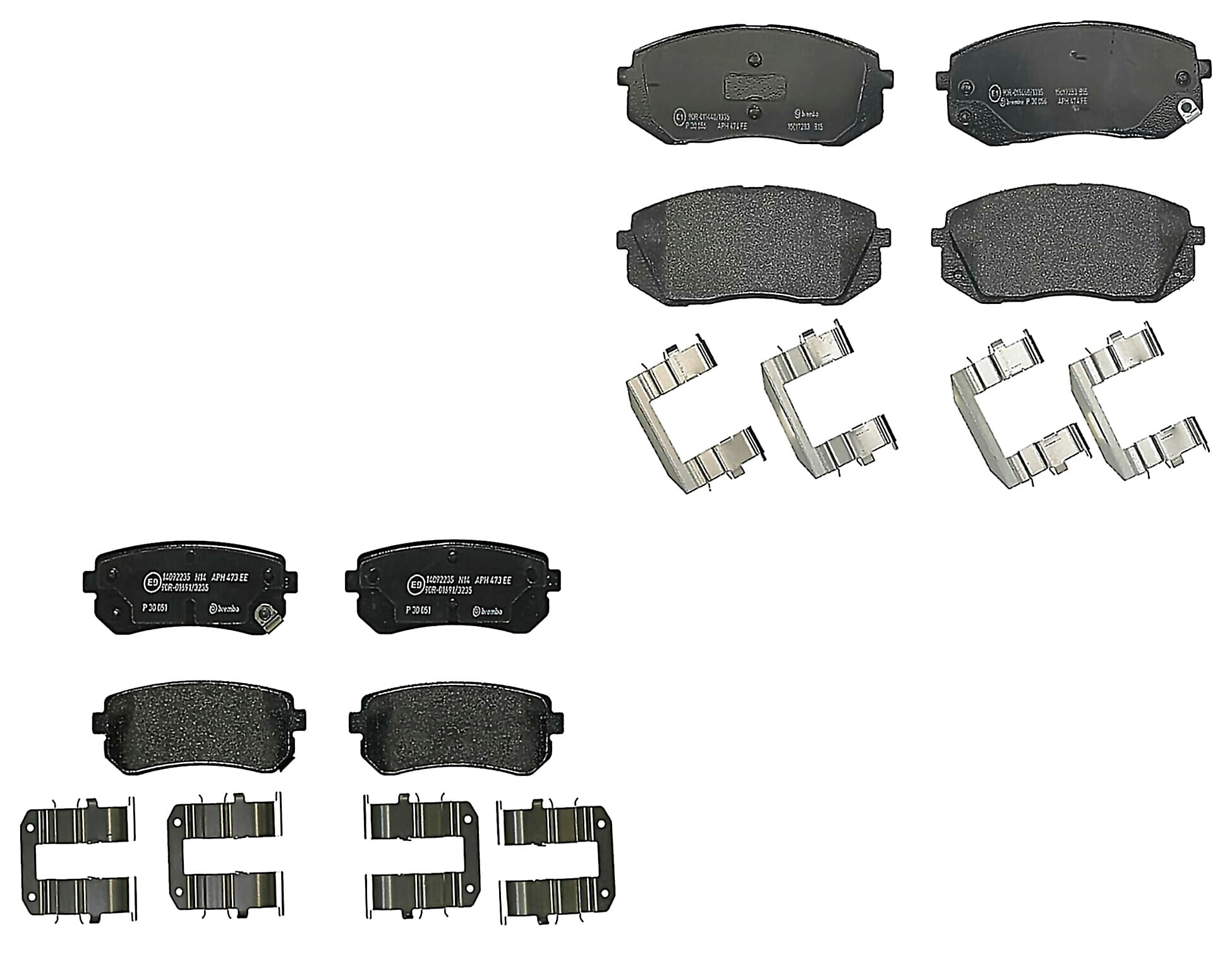 Kit De Balatas Bajos Metales Delanteras y Traseras