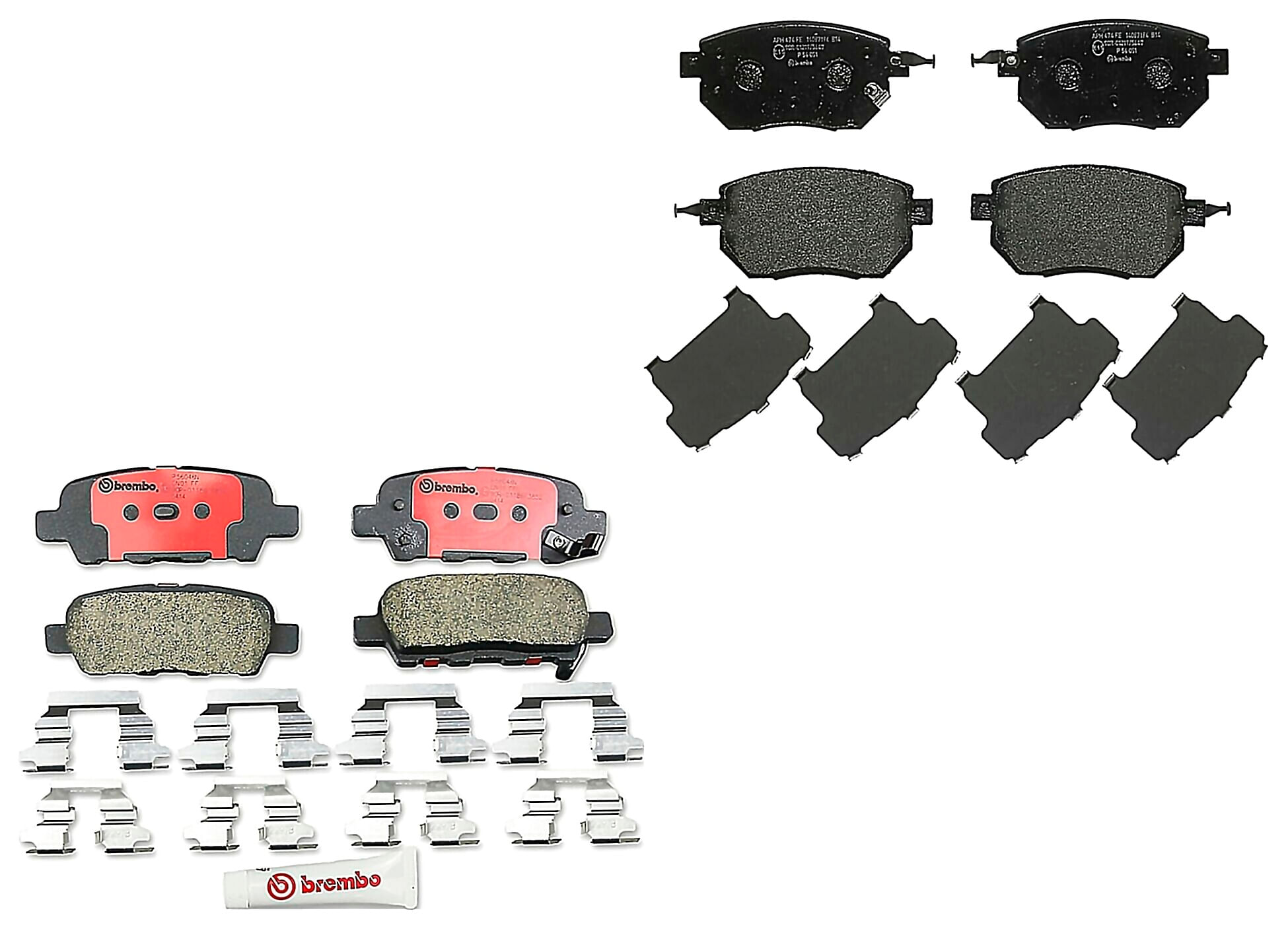 Kit De Balatas Bajos Metales Delanteras y Traseras