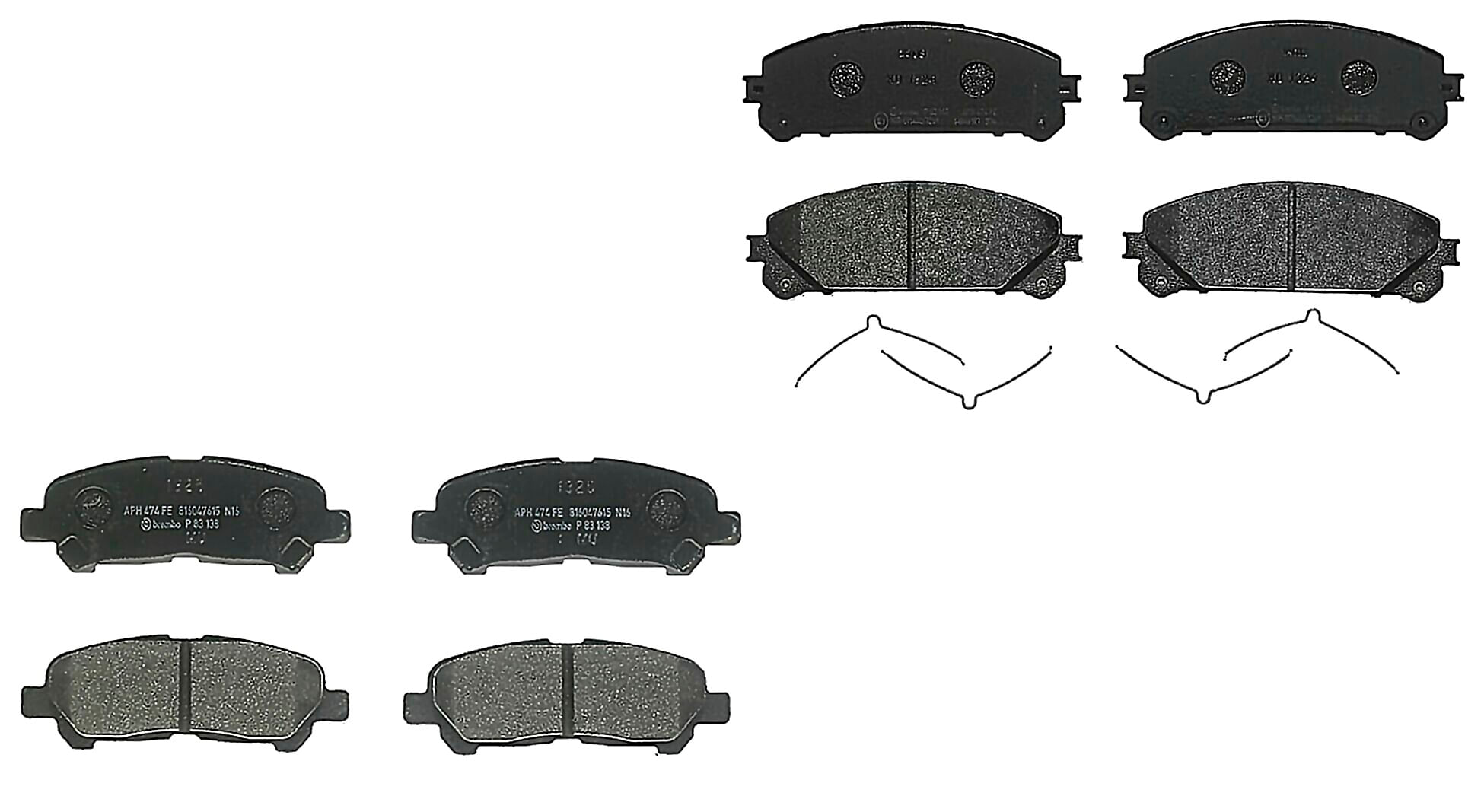Kit De Balatas Bajos Metales Delanteras y Traseras