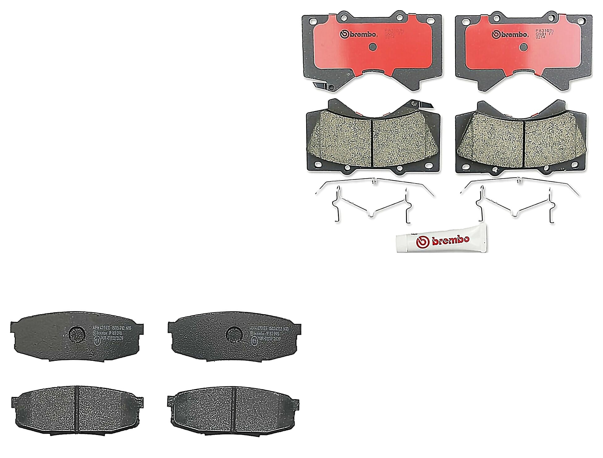 Kit De Balatas Bajos Metales Delanteras y Traseras