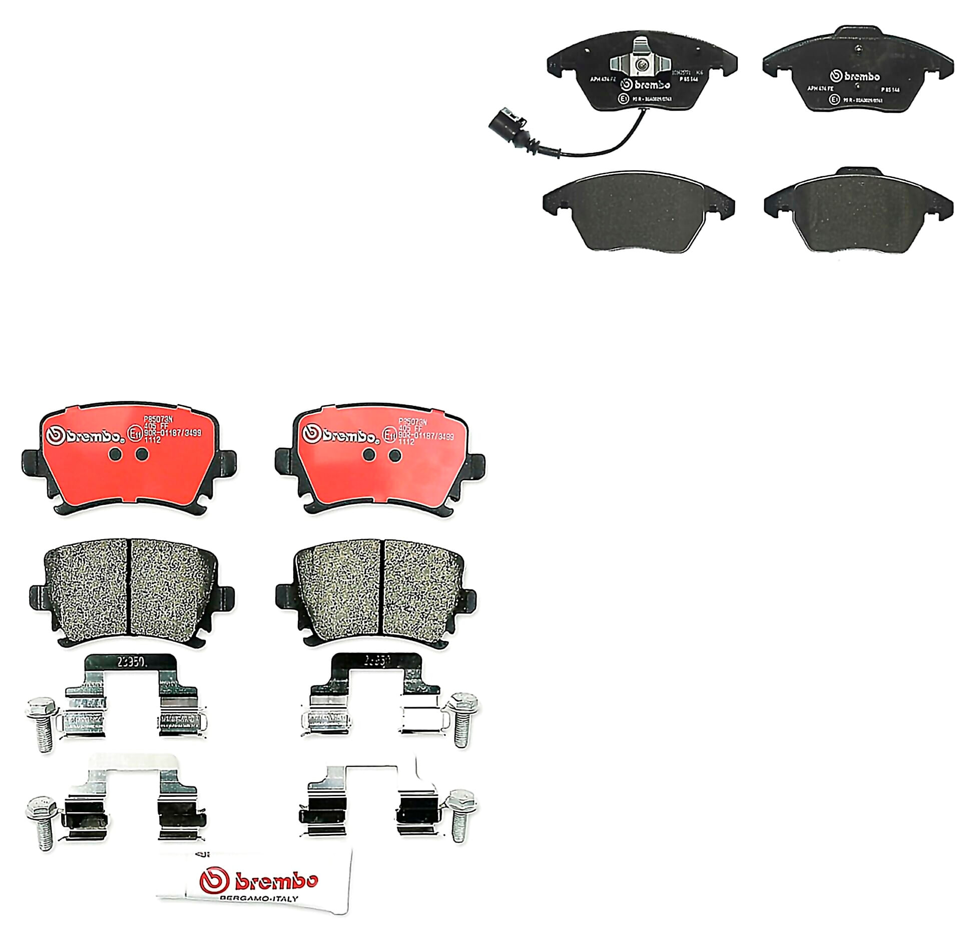 Kit De Balatas Bajos Metales Delanteras y Traseras