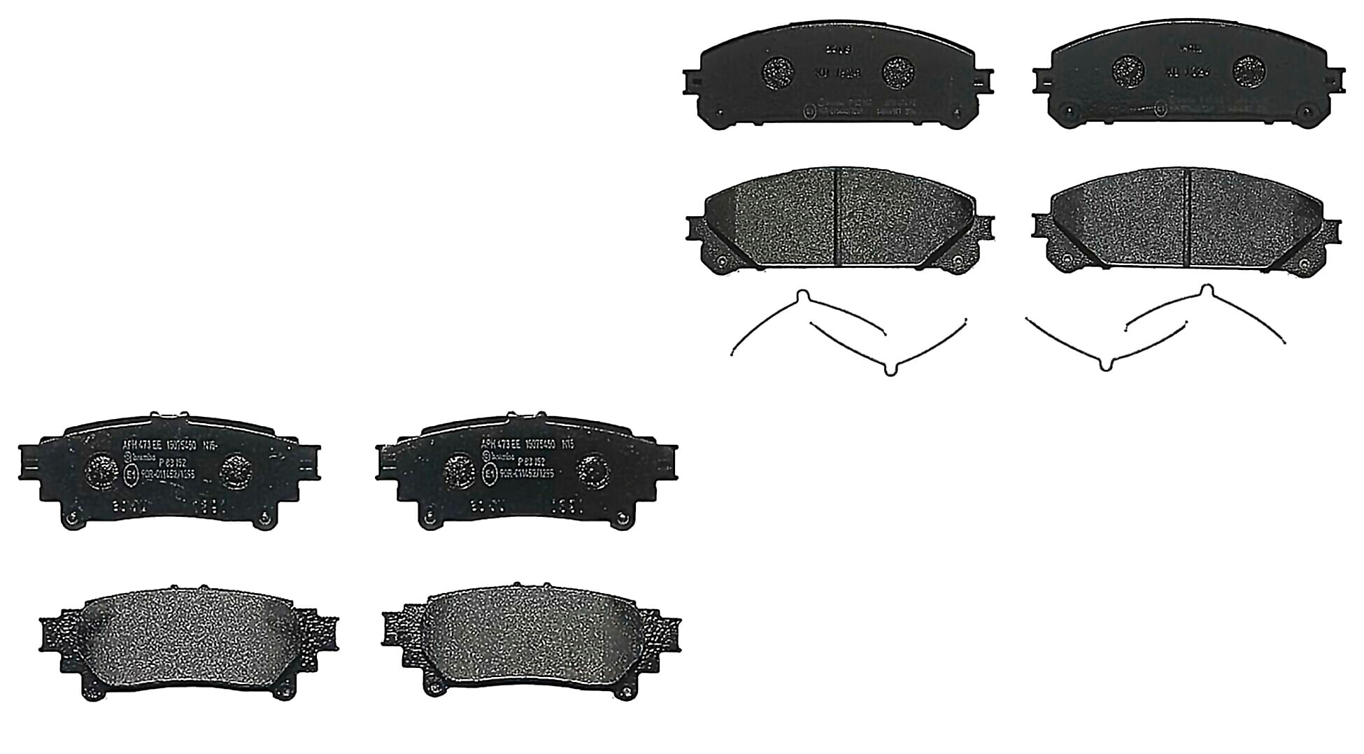Kit De Balatas Bajos Metales Delanteras y Traseras