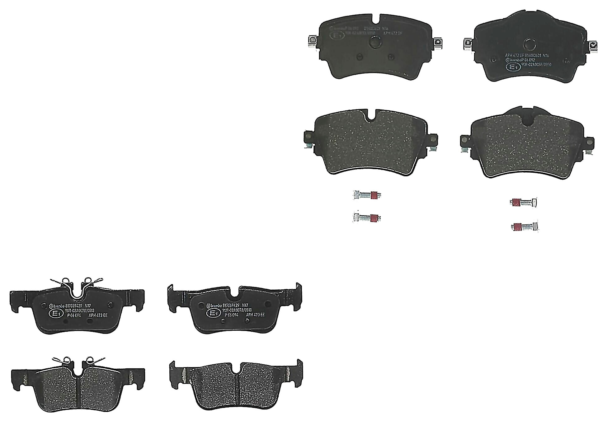 Kit De Balatas Bajos Metales Delanteras y Traseras