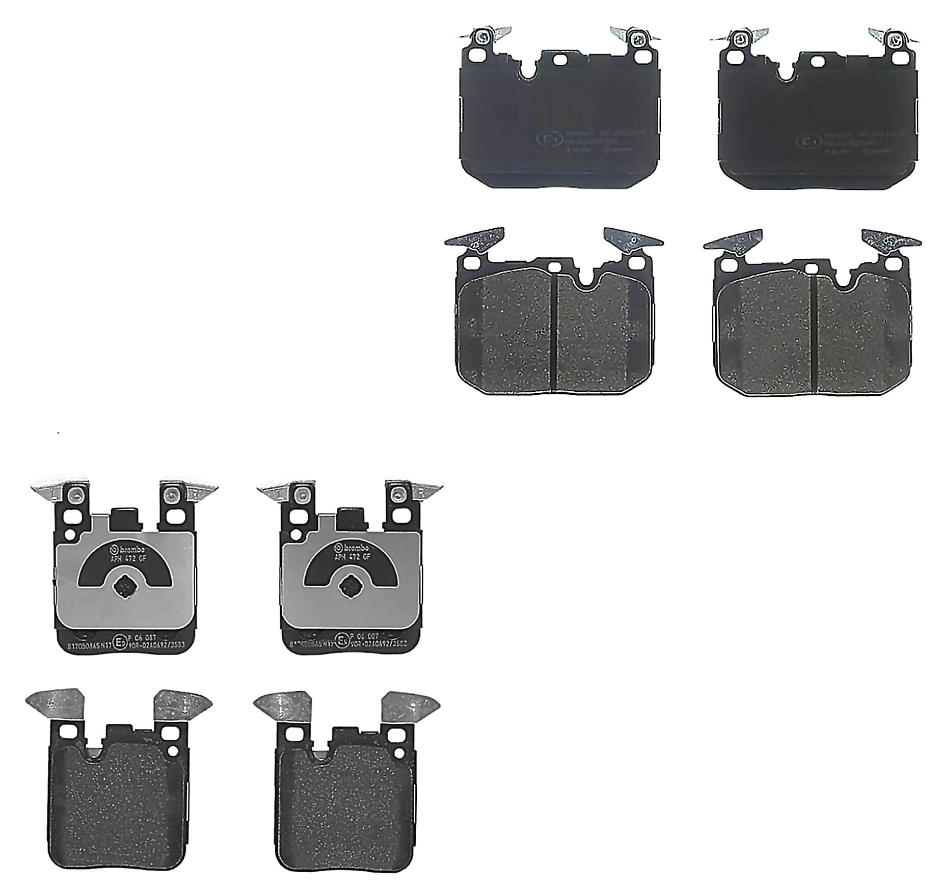 Kit De Balatas Bajos Metales Delanteras y Traseras