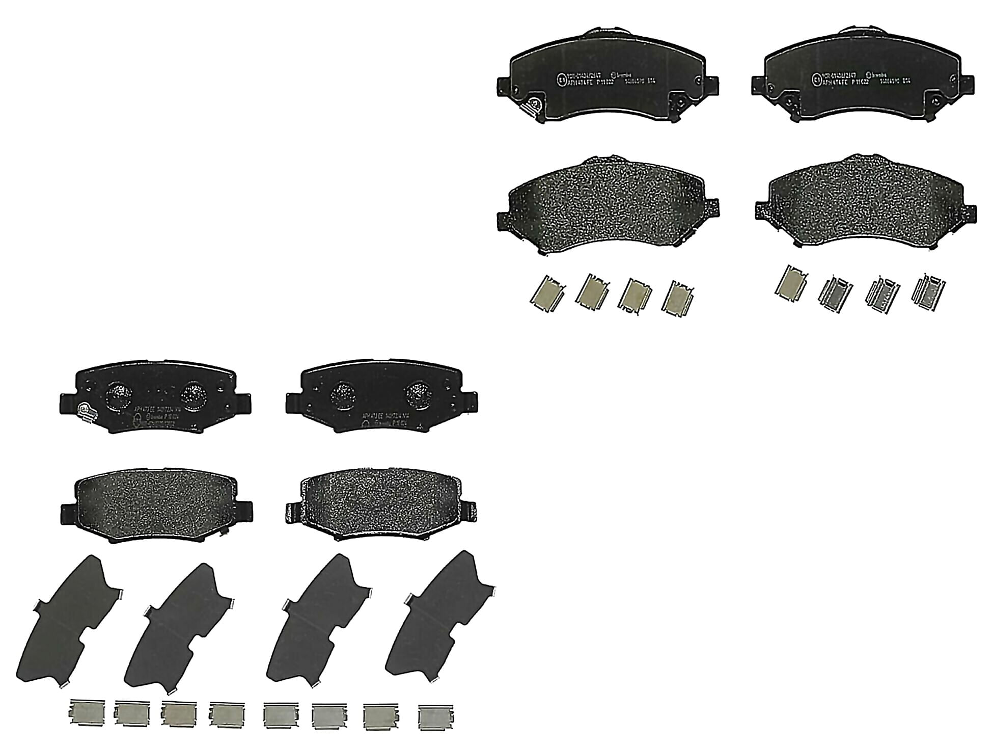 Kit De Balatas Bajos Metales Delanteras y Traseras