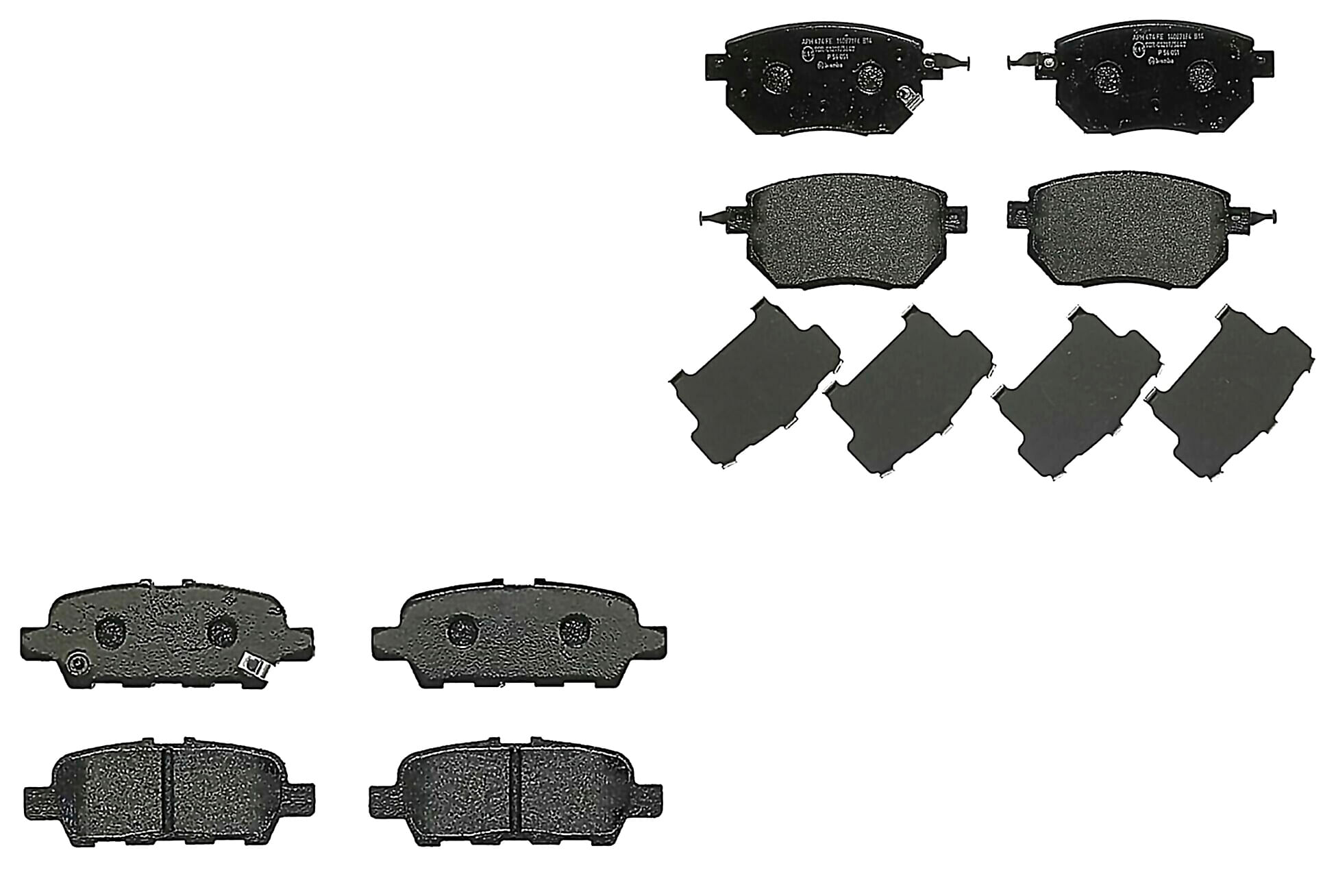 Kit De Balatas Bajos Metales Delanteras y Traseras