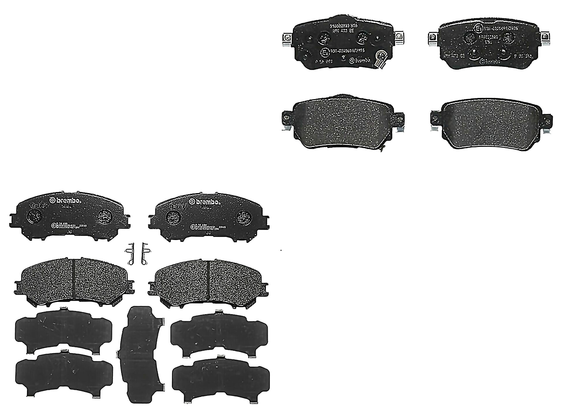 Kit De Balatas Bajos Metales Delanteras y Traseras