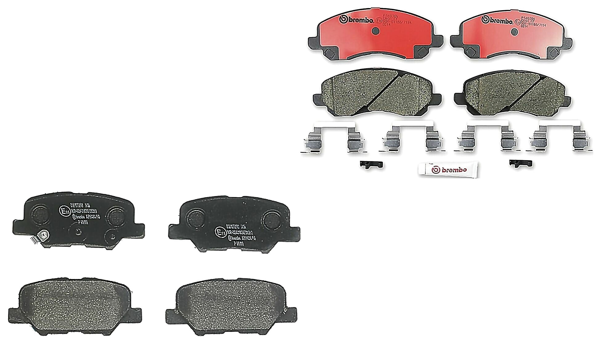 Kit De Balatas Bajos Metales Delanteras y Traseras