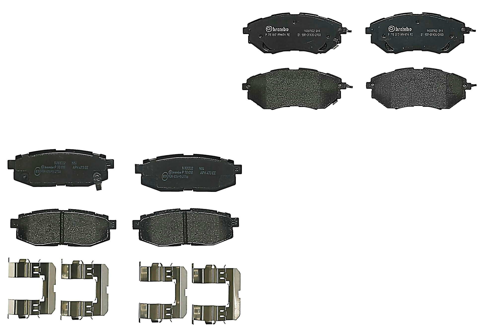 Kit De Balatas Bajos Metales Delanteras y Traseras