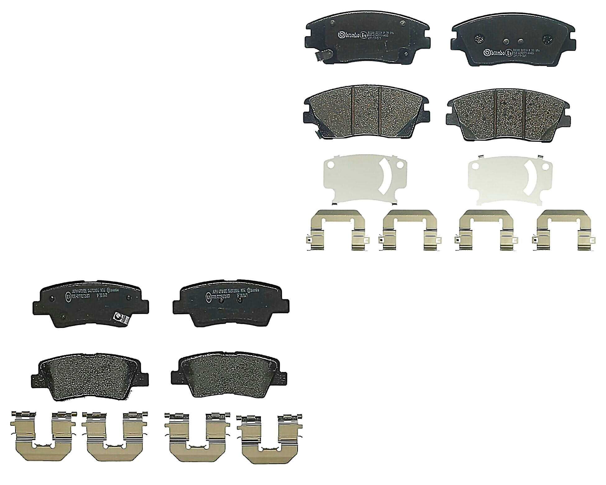 Kit De Balatas Bajos Metales Delanteras y Traseras