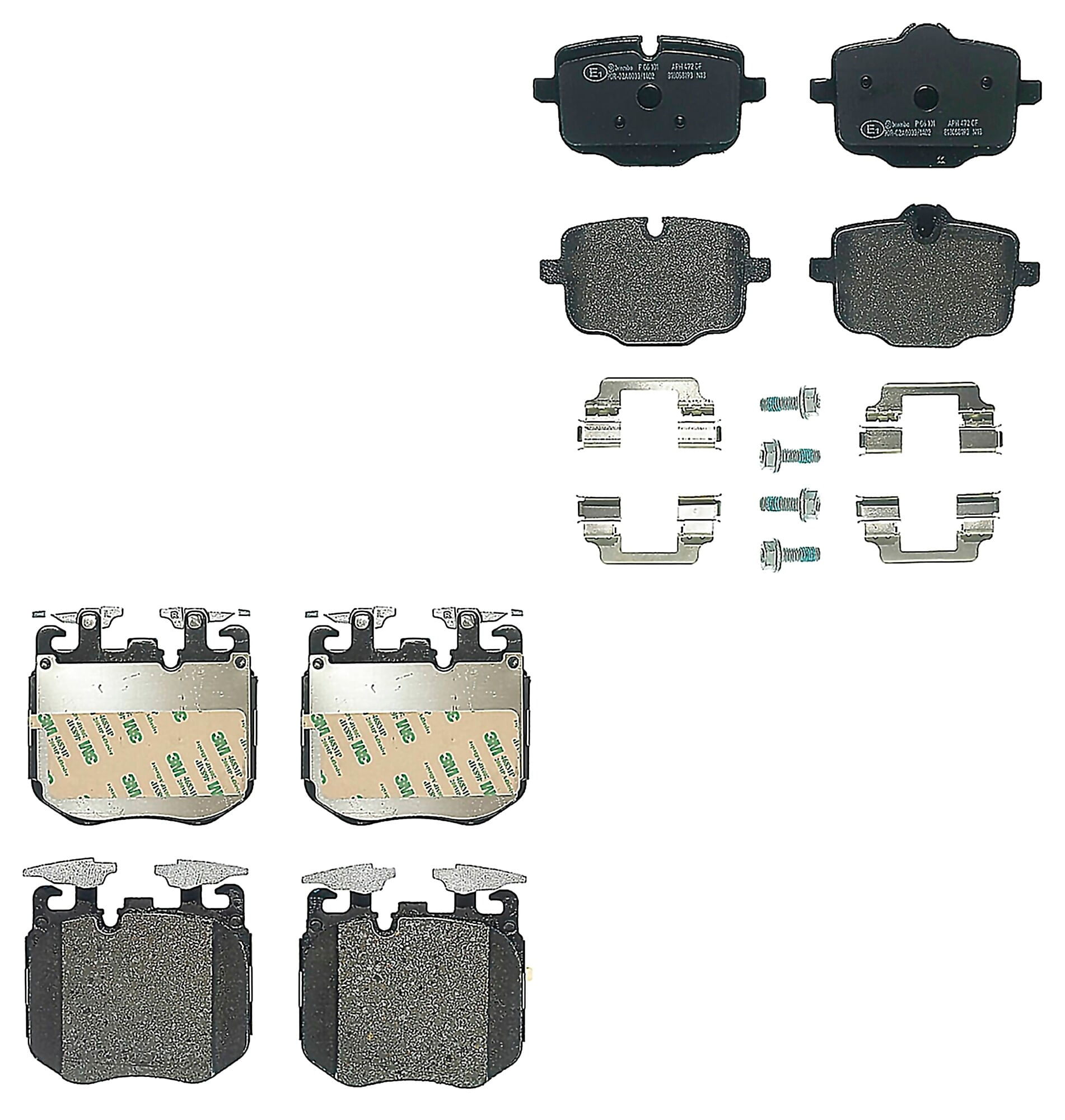 Kit De Balatas Bajos Metales Delanteras y Traseras