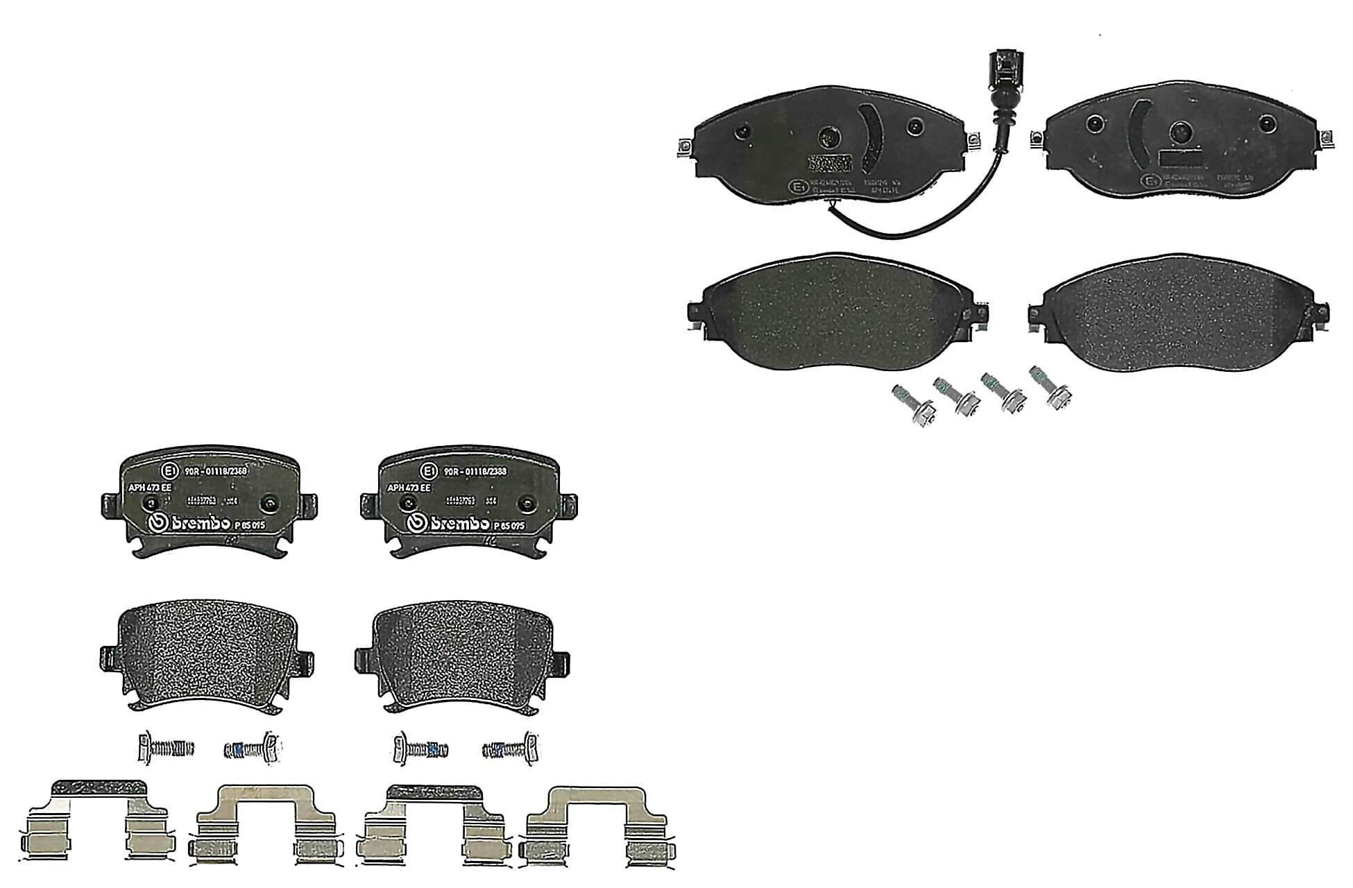 Kit De Balatas Bajos Metales Delanteras y Traseras